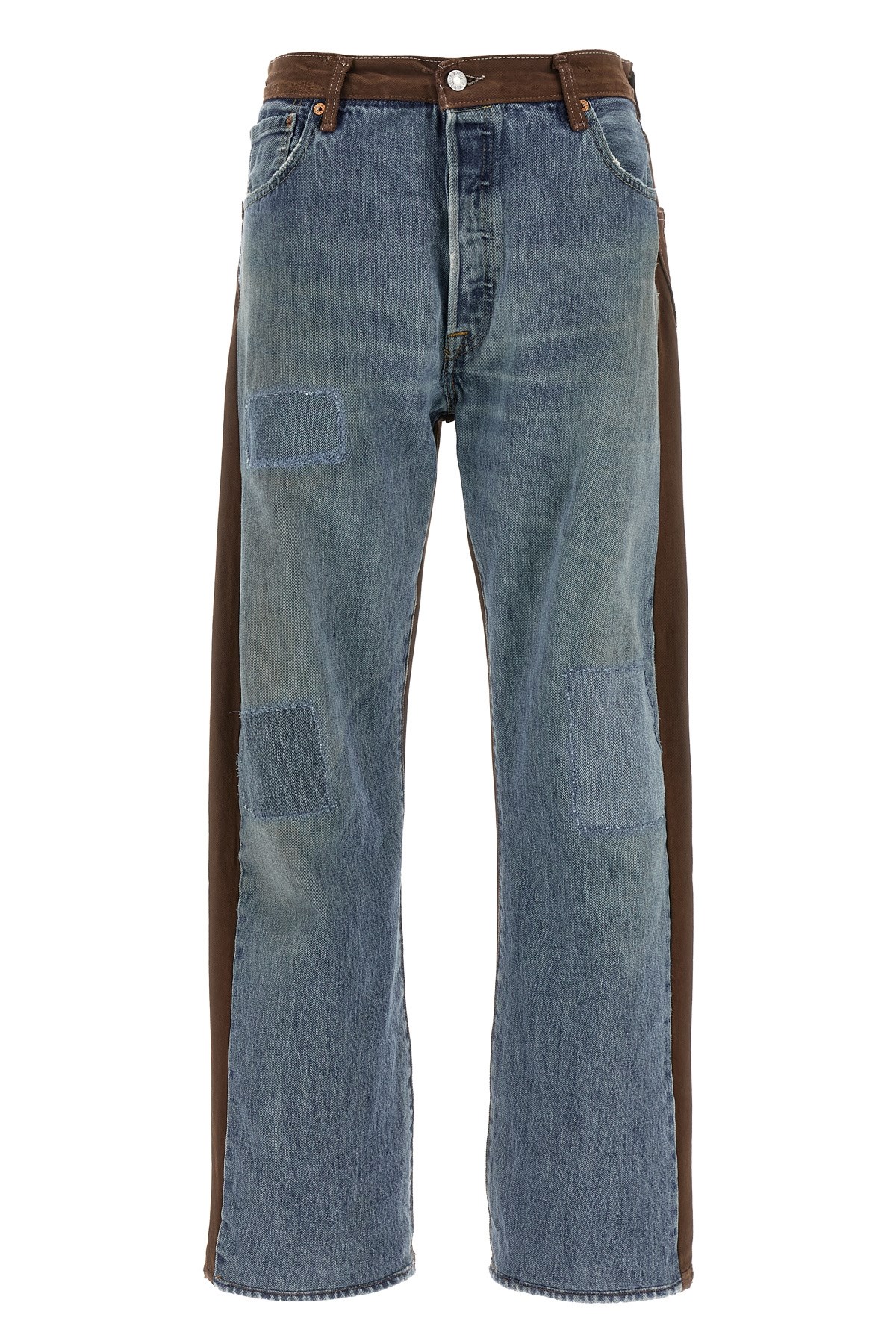 B Sides 'vintage Straight Rework Halfsie' Jeans In Blue