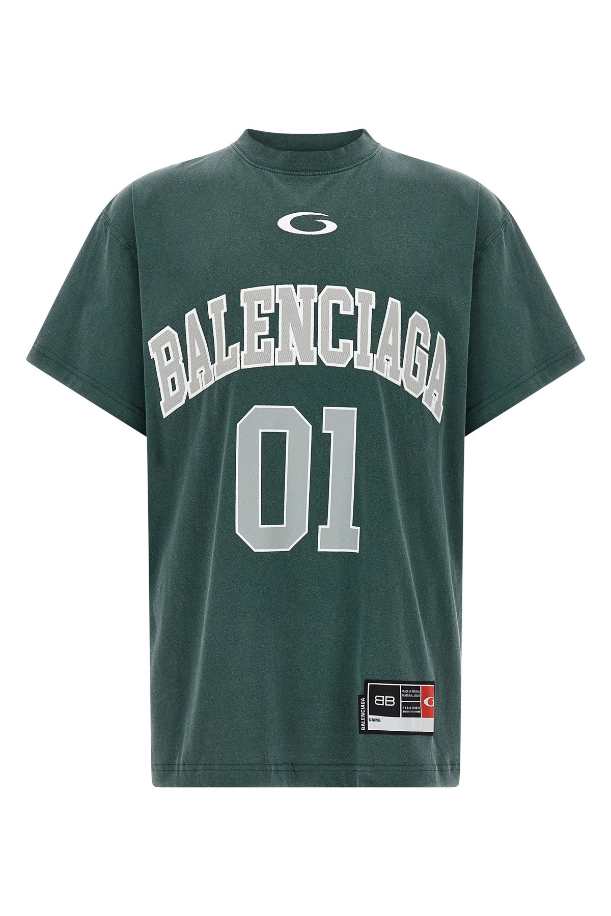 Balenciaga Graphic Print Basketball Short Sleeve T-shirt In Green