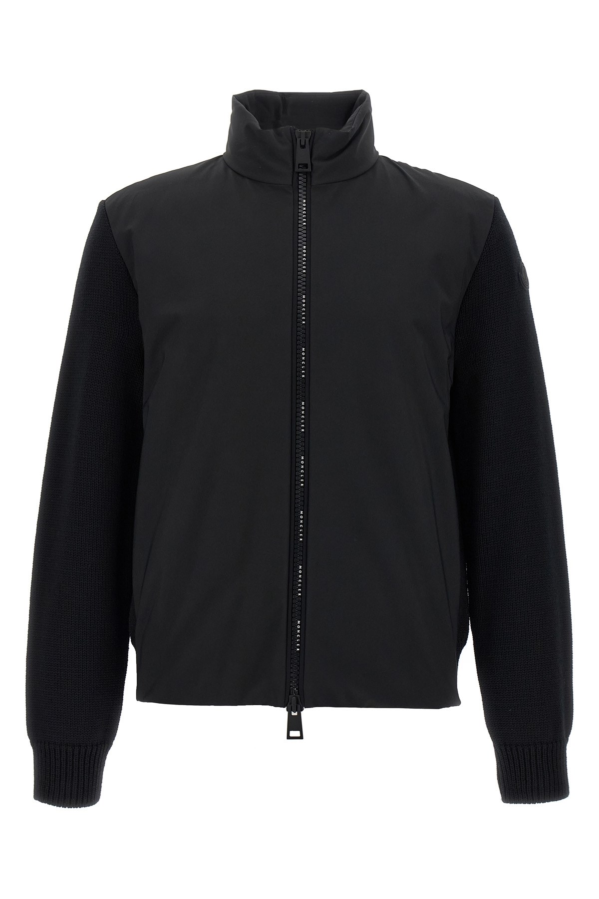 Moncler Matt Effect Cardigan Sweaters And Cardigans Black In Black