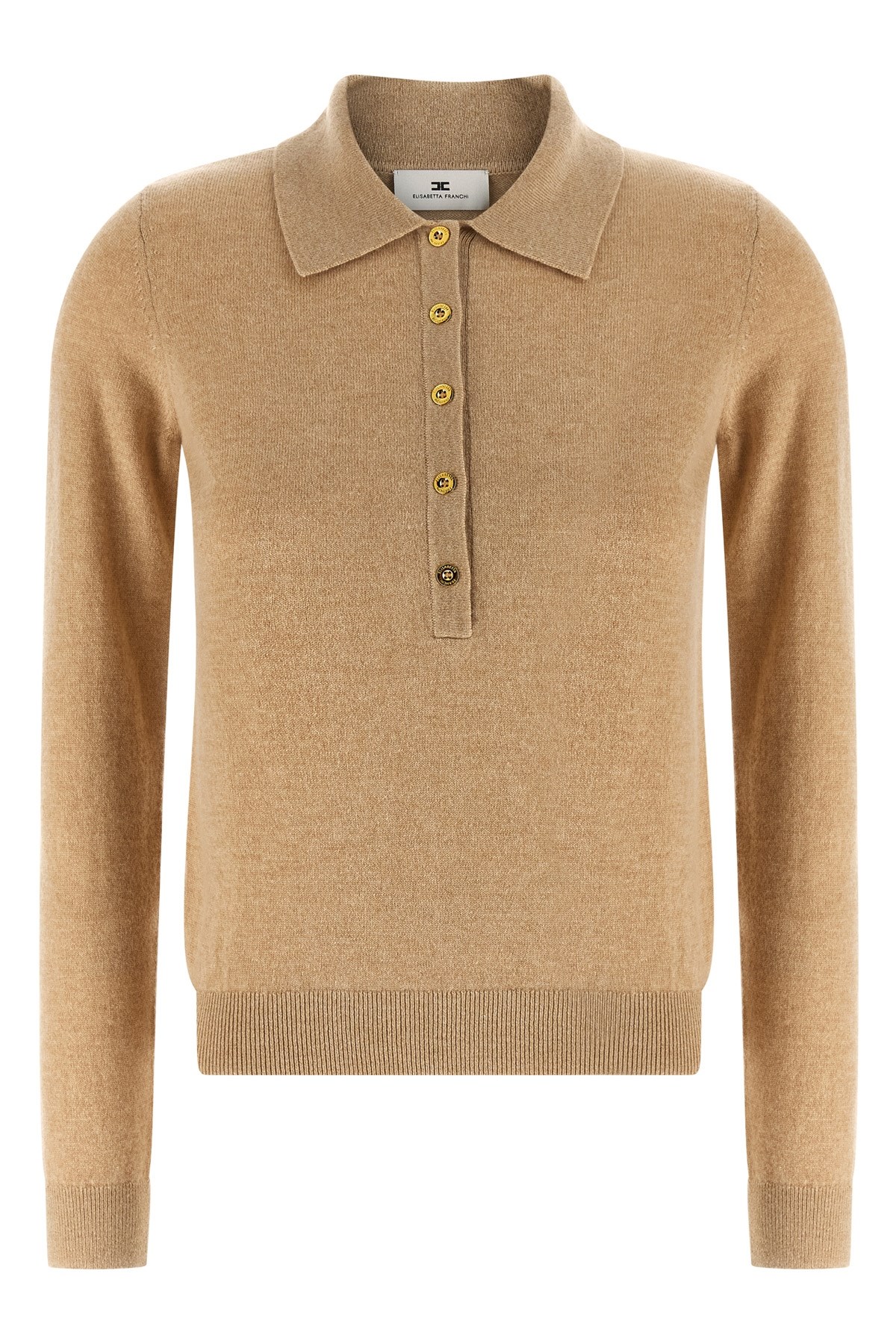 Elisabetta Franchi Cashmere Sweater Sweaters And Cardigans Beige In Nude
