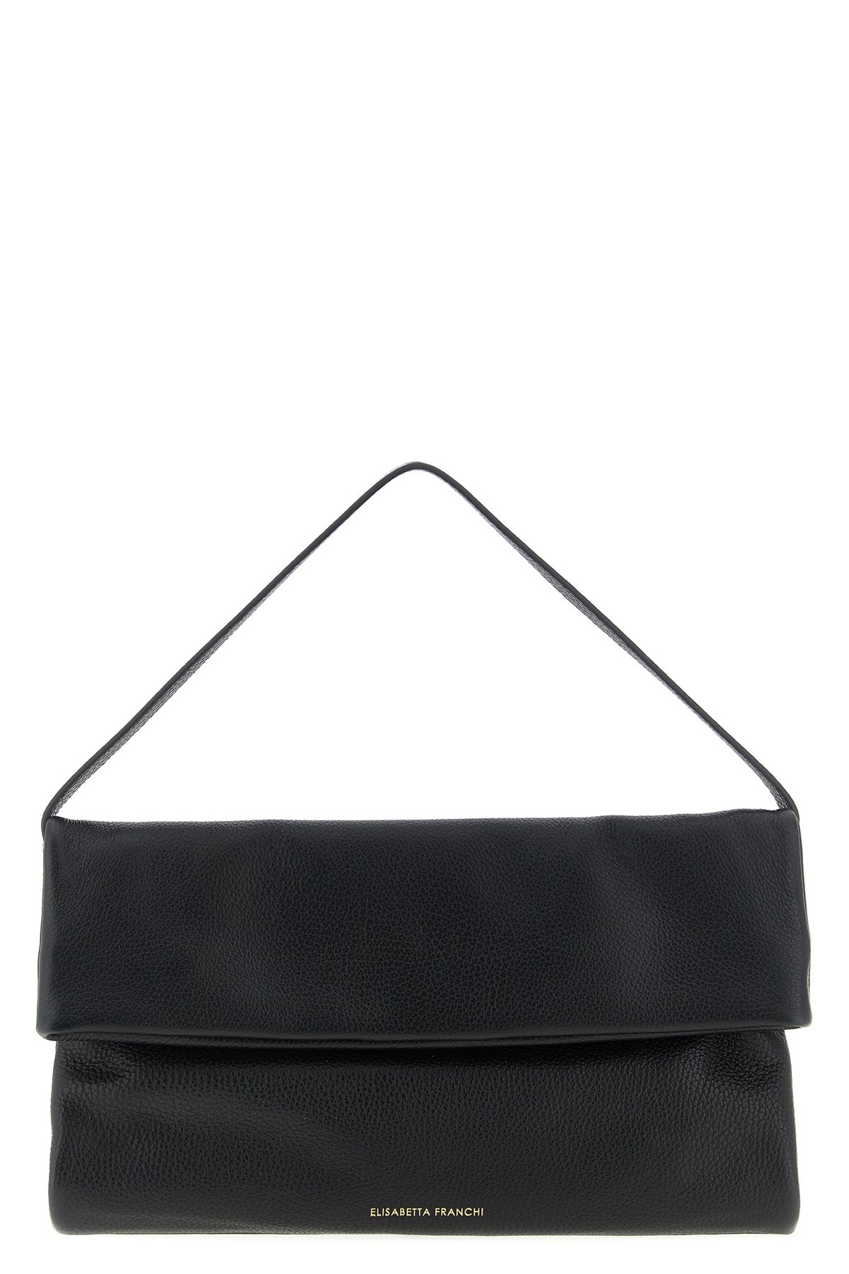 Elisabetta Franchi Logo Shoulder Bag Shoulder Bags Black In Black