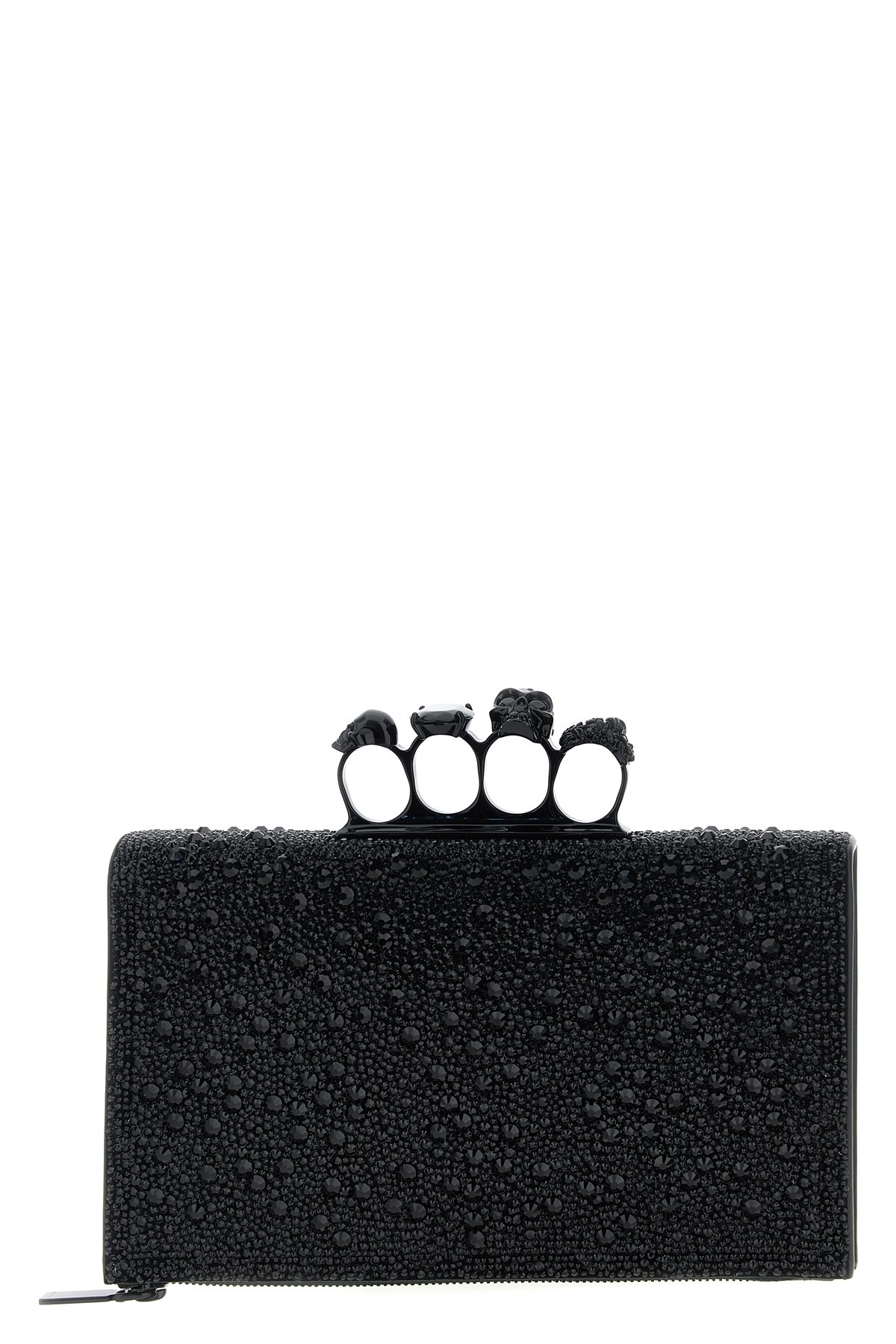 Alexander Mcqueen 'knuckle' Flat Clutch In Black