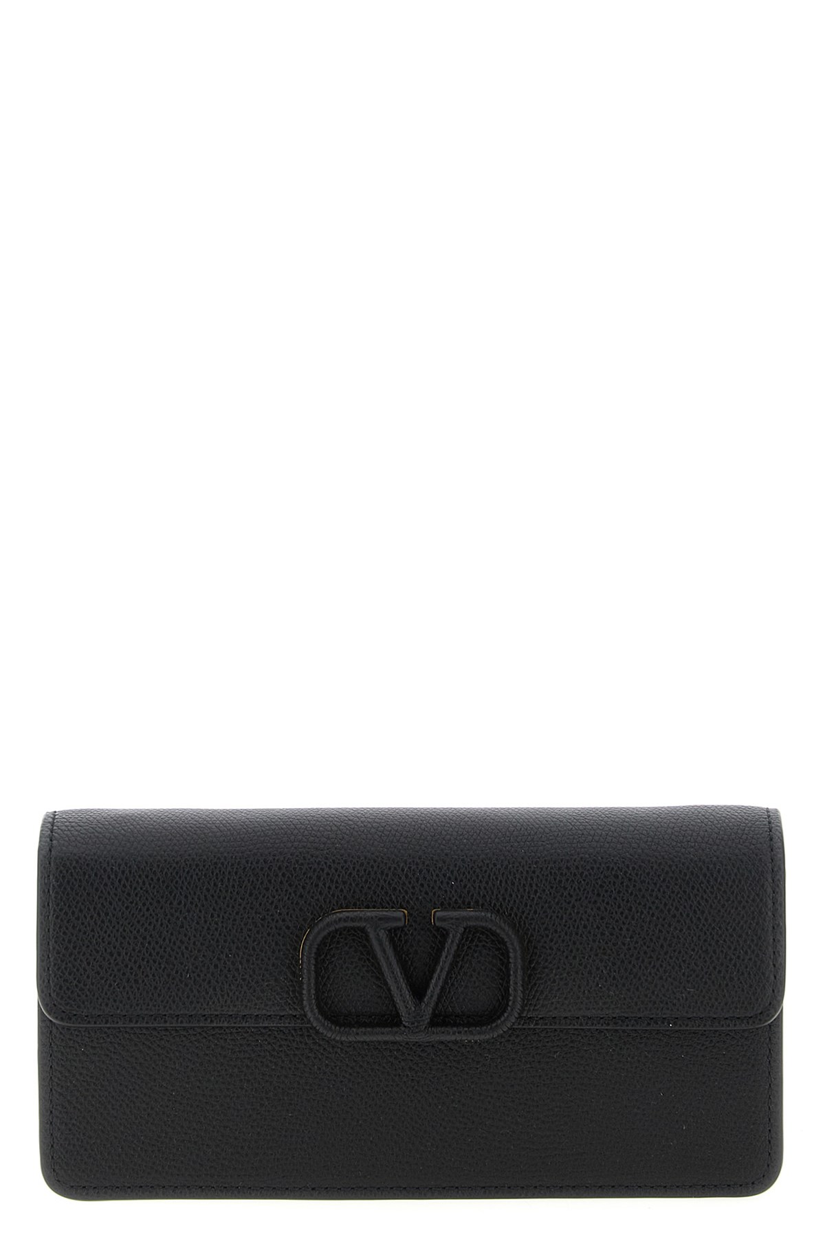 Valentino Garavani Wallet On Chain  Garavani Vlogo Signature In Black
