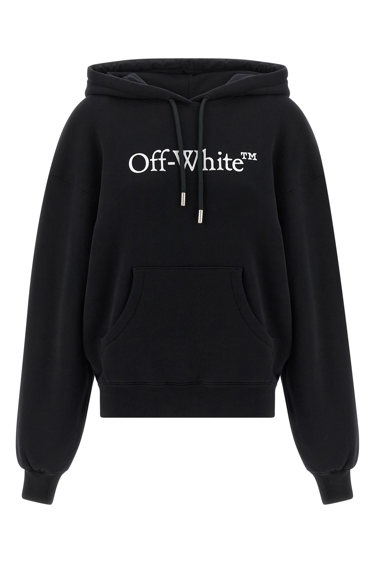 Off-white Big Logo Bookkish Hoodie In Black
