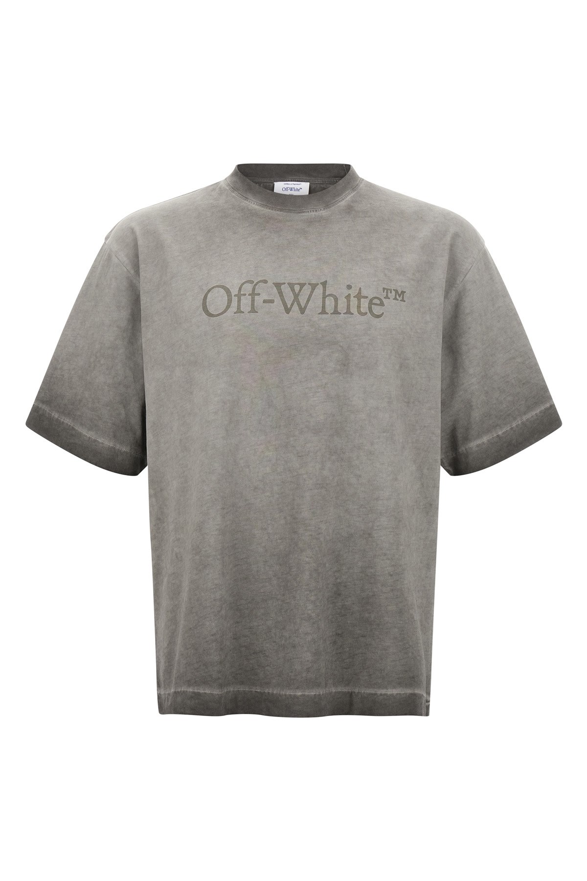 Off-white Skateboarding Inspired Crew Neck T-shirt In Gray