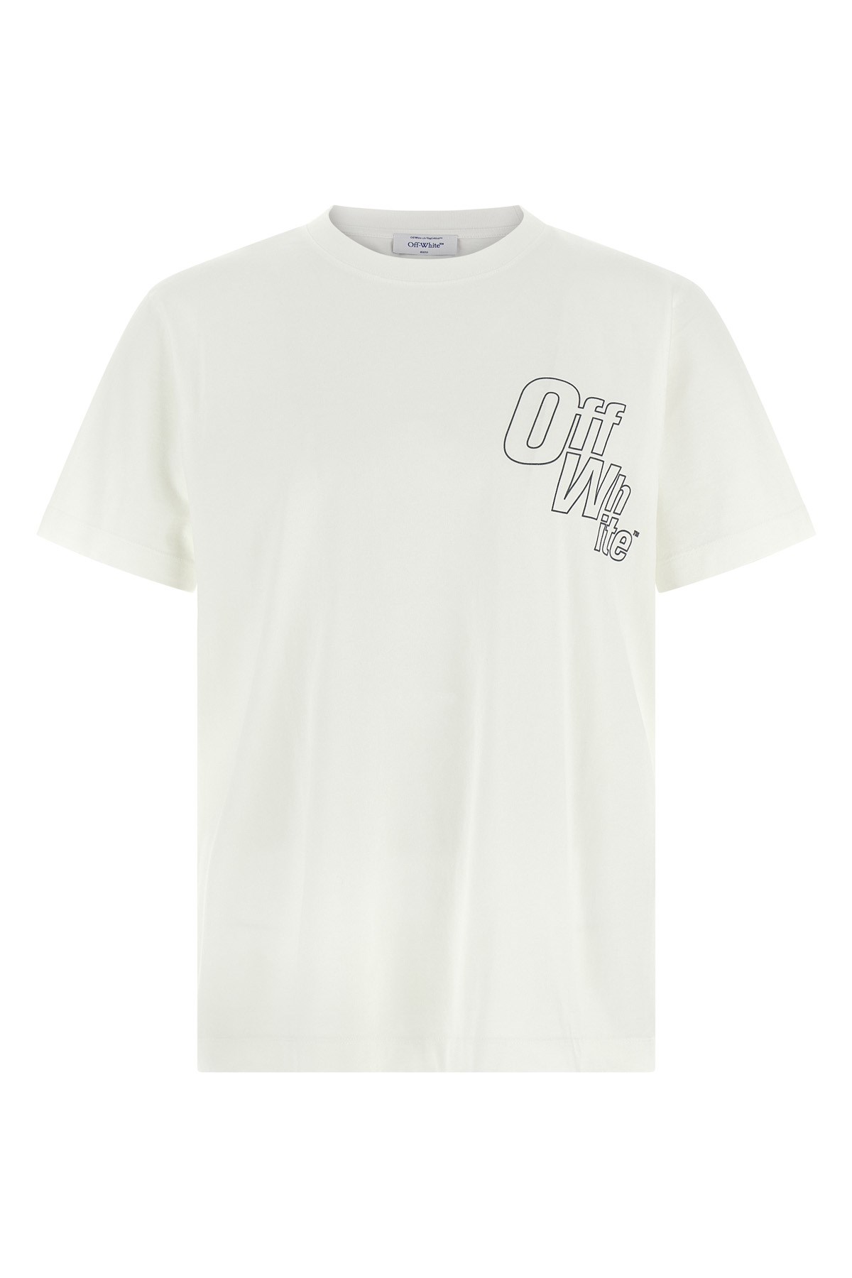 Off-white Slim Fit Arrow Design T-shirt In White