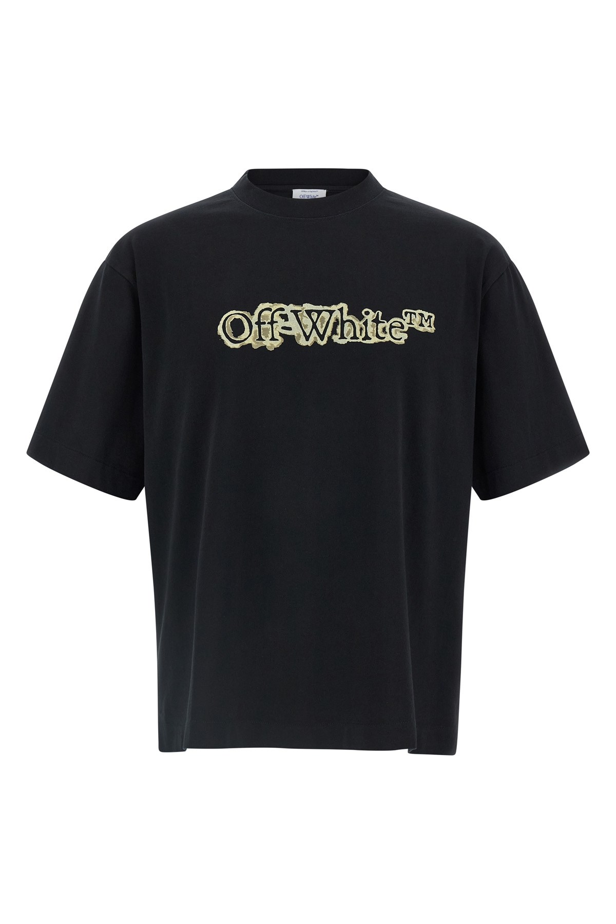 Off-white Cloudy Arrow Cotton Skate T-shirt In Black