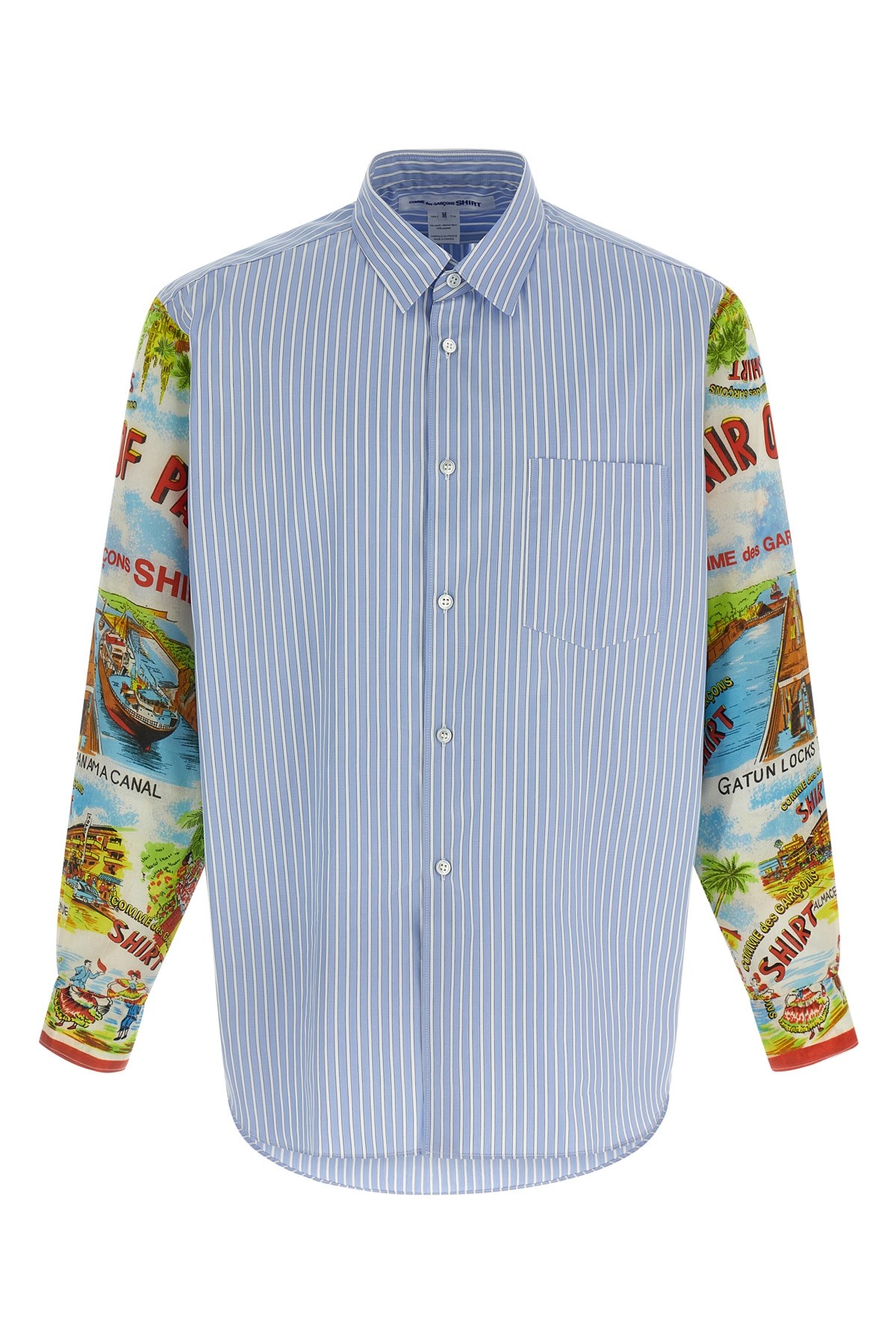 Comme Des Garçons Shirt Patterned Sleeve Shirt Shirt And Blouse Multicolor In Multi