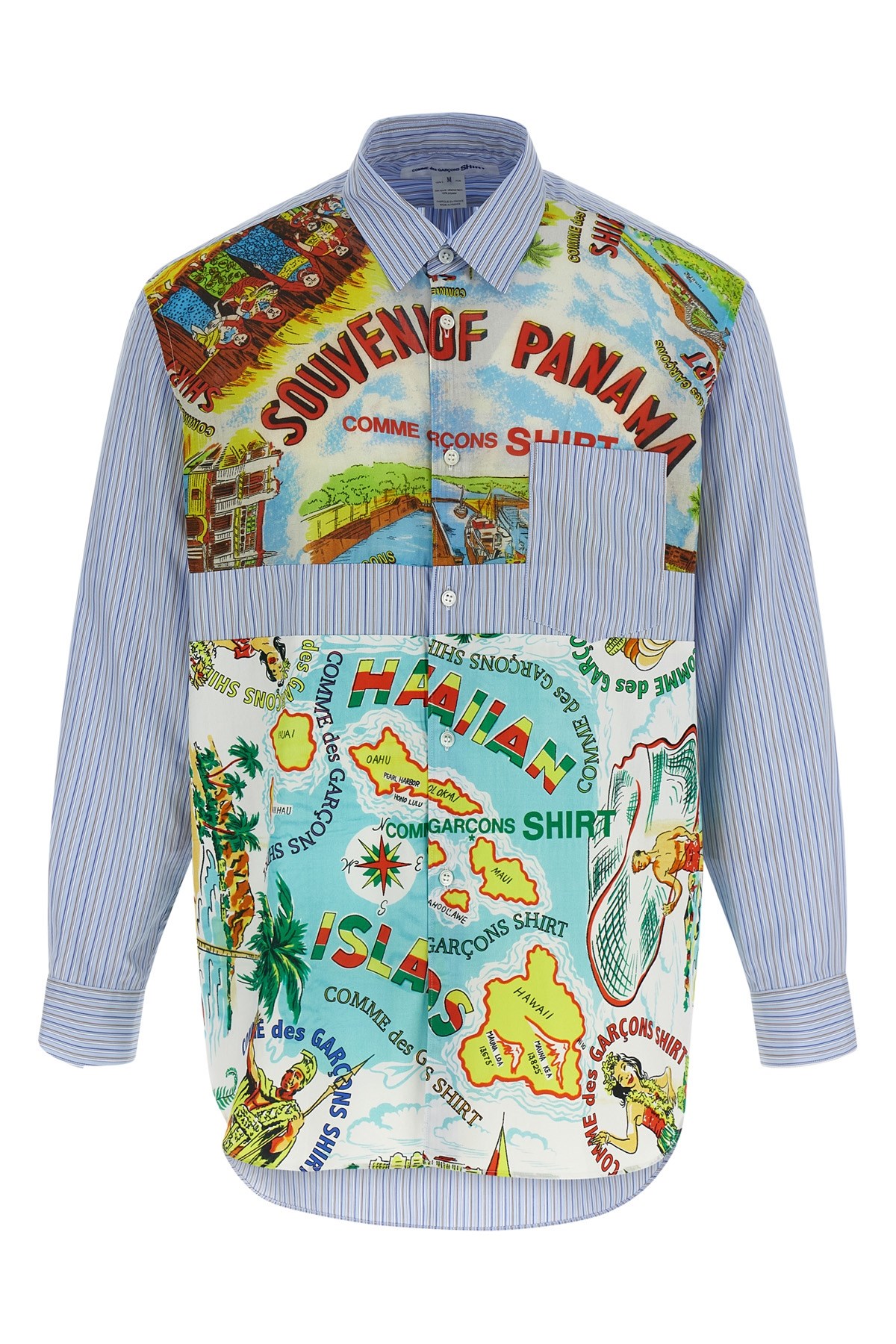 Comme Des Garçons Shirt Patterned Inserts Shirt Shirt And Blouse Multicolor In Multi