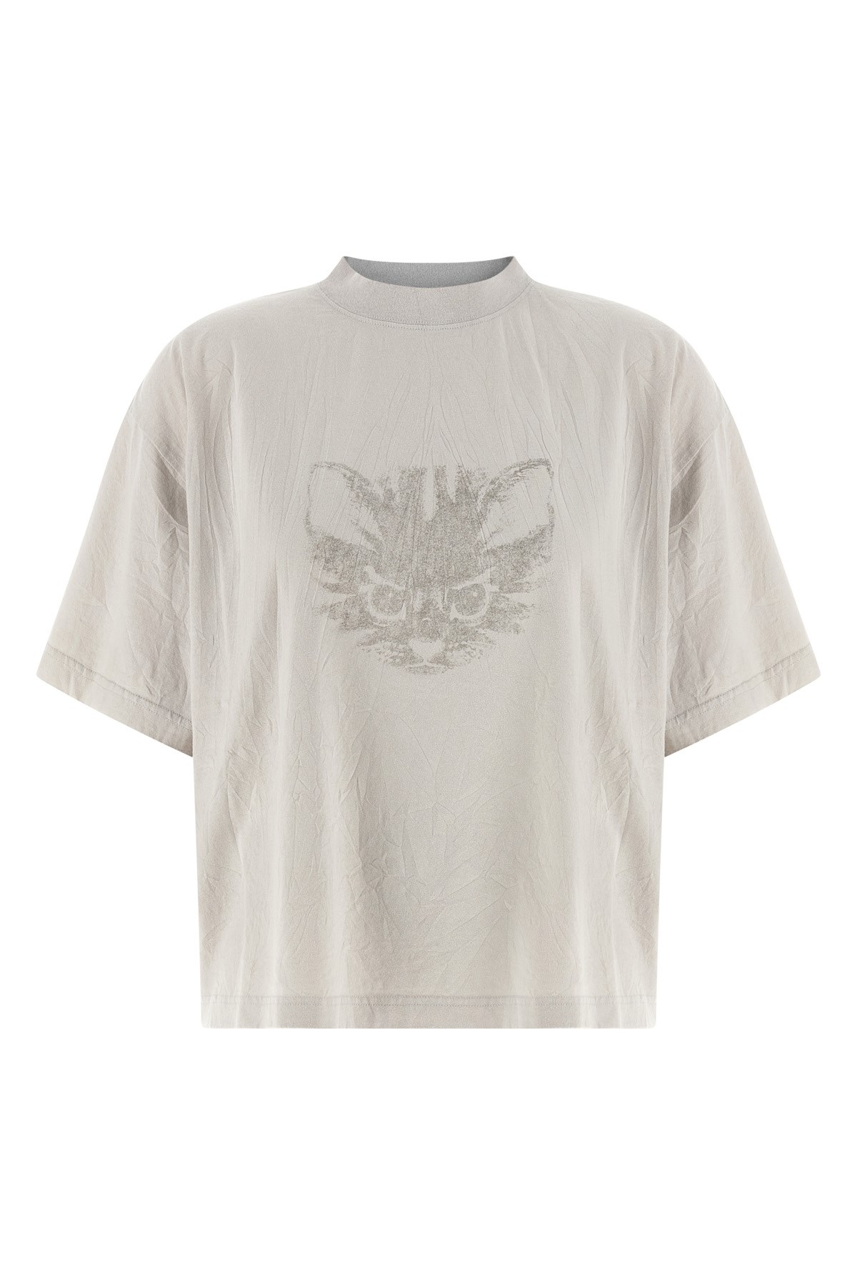 Balenciaga Cat Graphic Relaxed Fit T-shirt In Gray