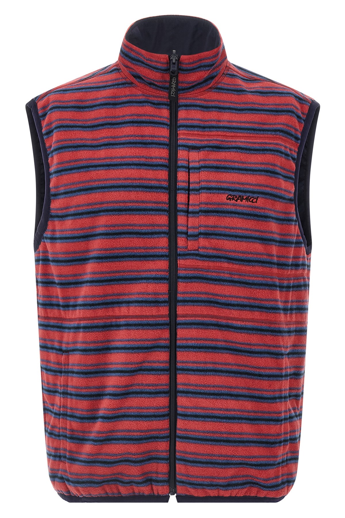 Gramicci Thermal Fleece Reversible Gilet Multicolor In Burgundy
