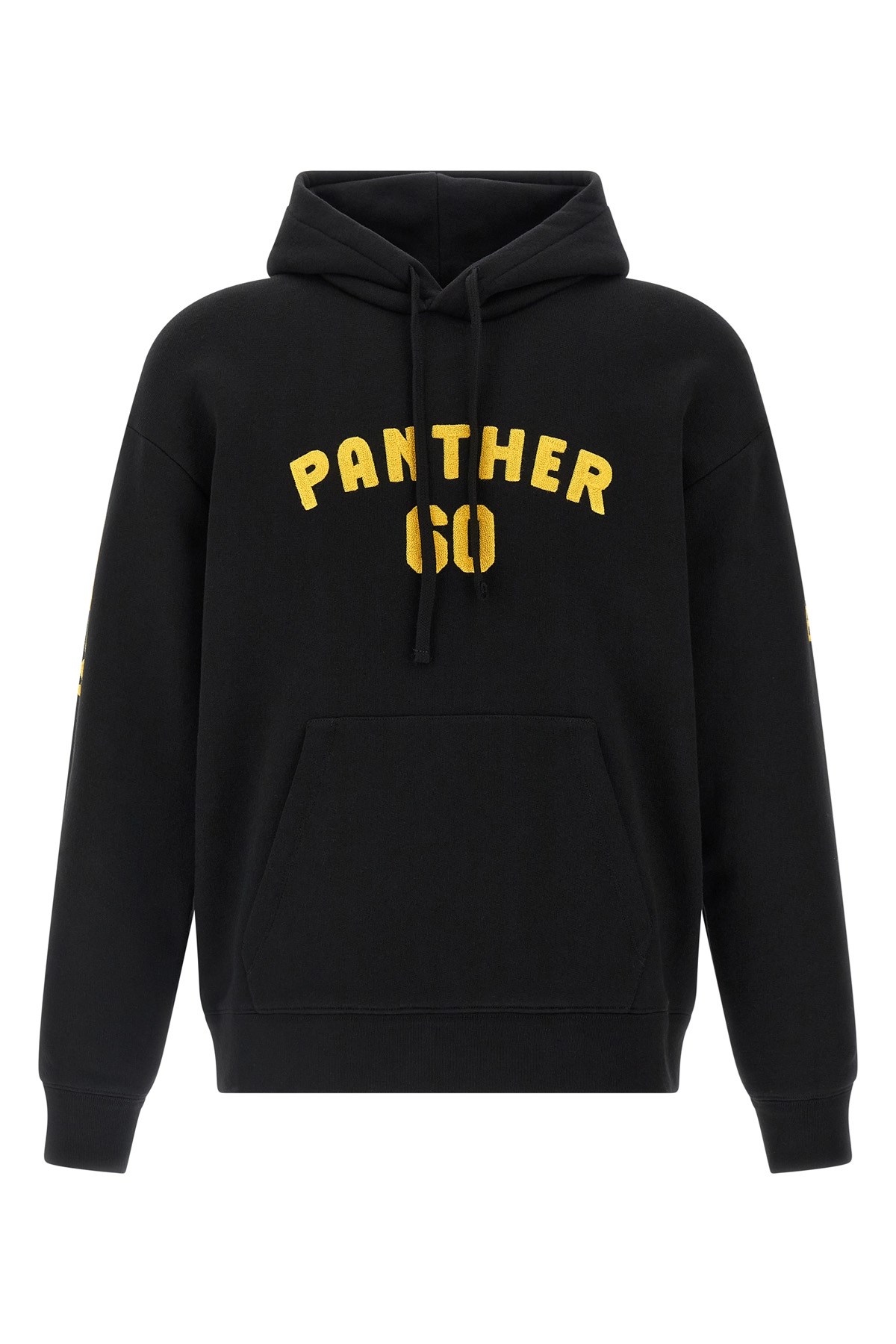 Valentino Hooded Sweatshirt With Front Pocket And Ribbed Hem In Black