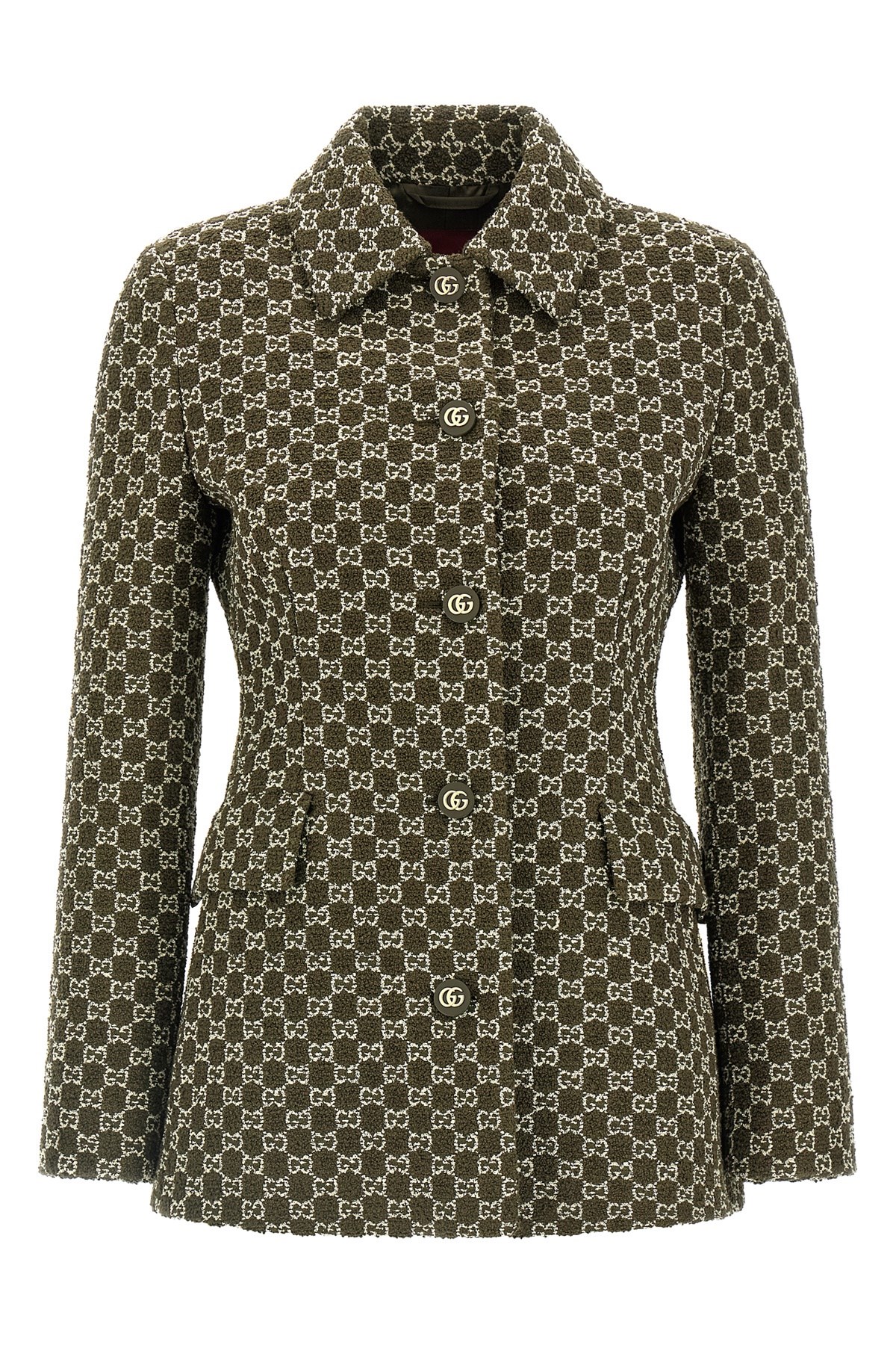 Gucci Gg Bouclé-blazer In Green