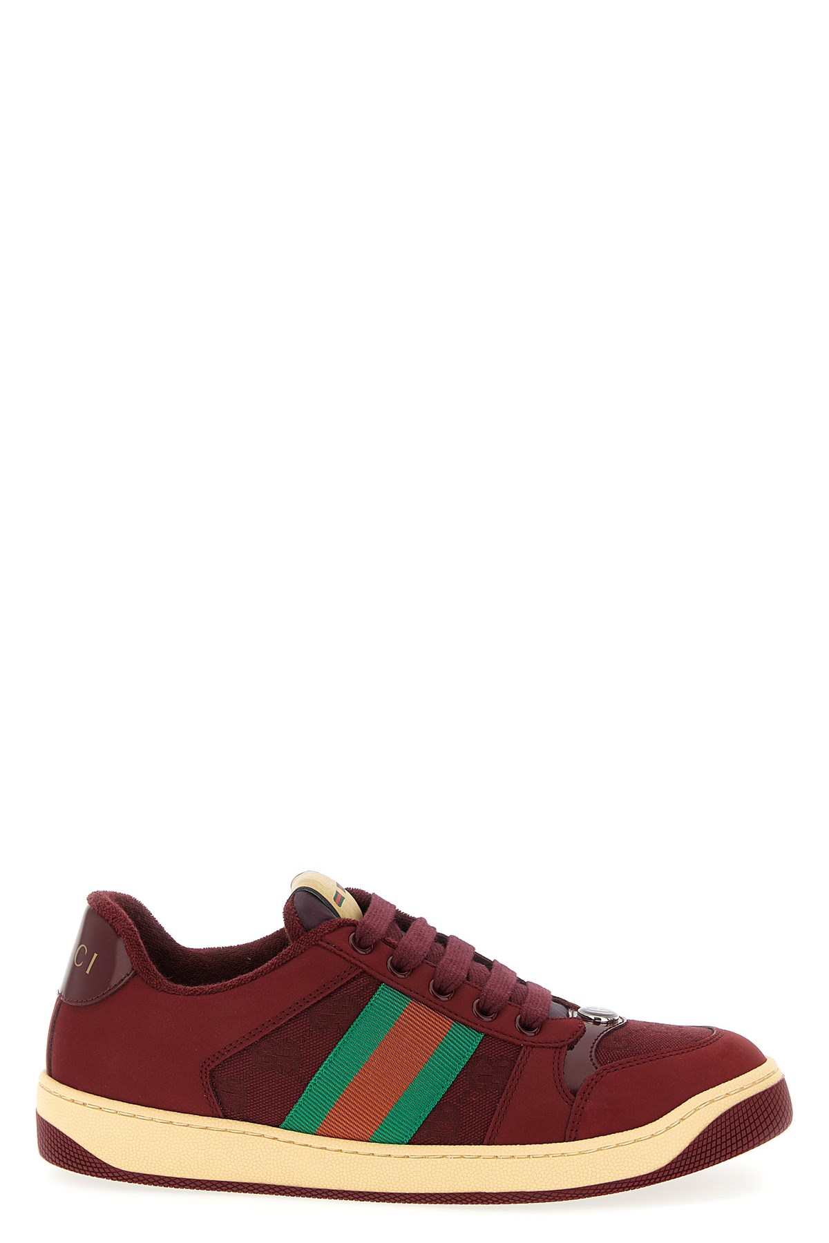Gucci Sneakers With Round Toe And Contrast Sole In Multi