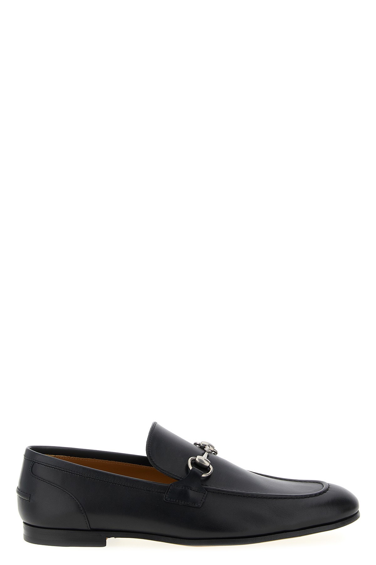 Gucci Men Black Loafers With Horsebit In Leather Man In Black