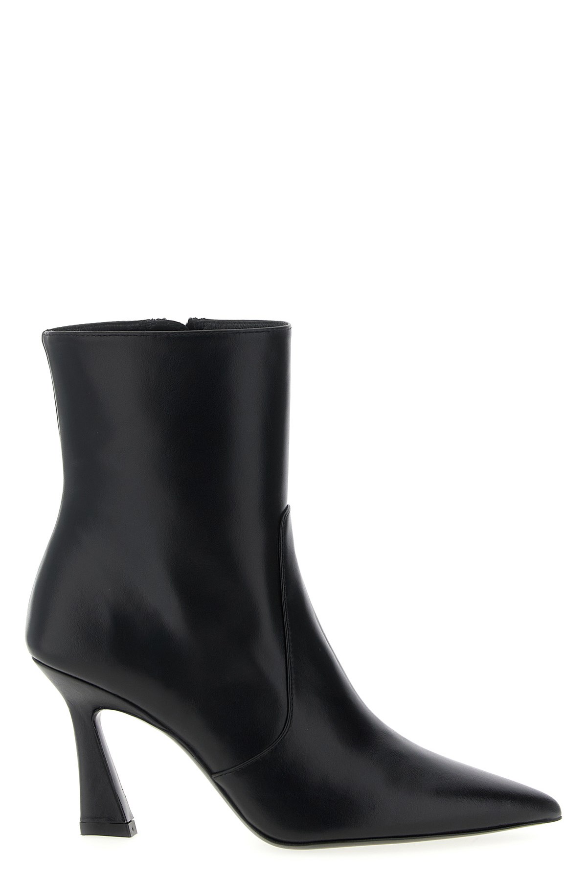 Stuart Weitzman 90mm Leather Ankle Boots In Black