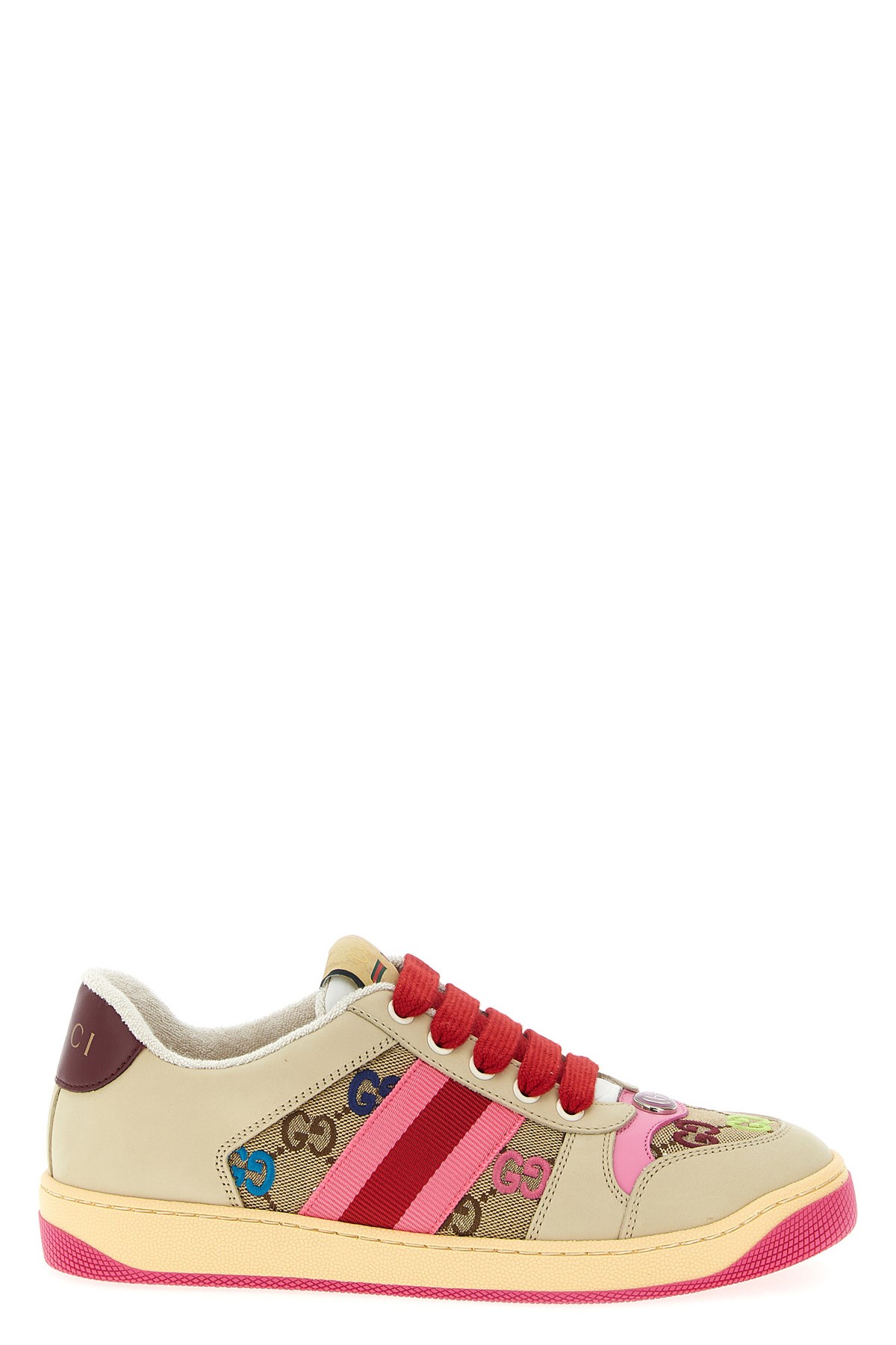 Gucci Screener Trainer In Gg Fabric And Multicolour Details Women In Multi
