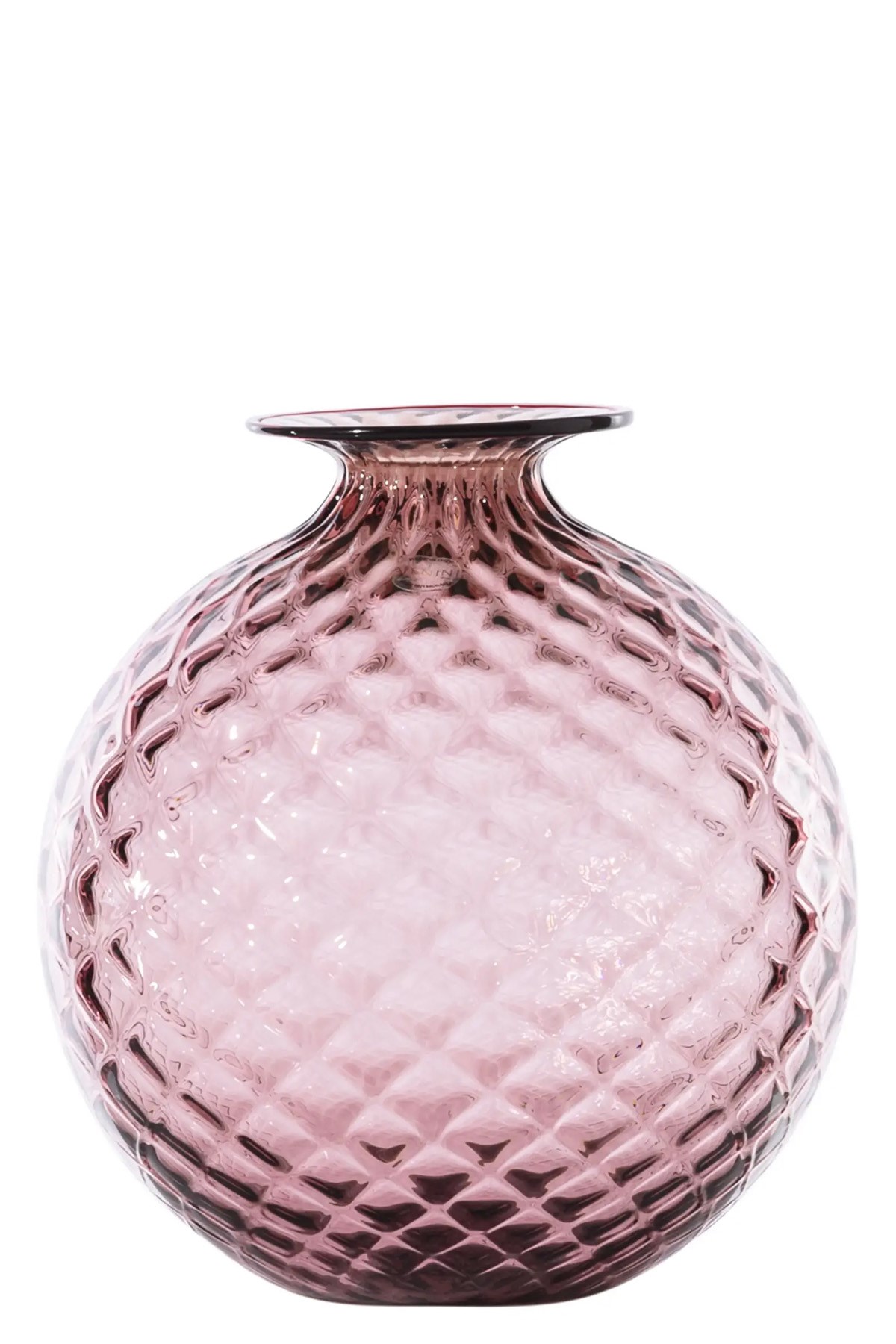 Venini Vase 'monofiori Balloton' H 20,5 Cm In Pink
