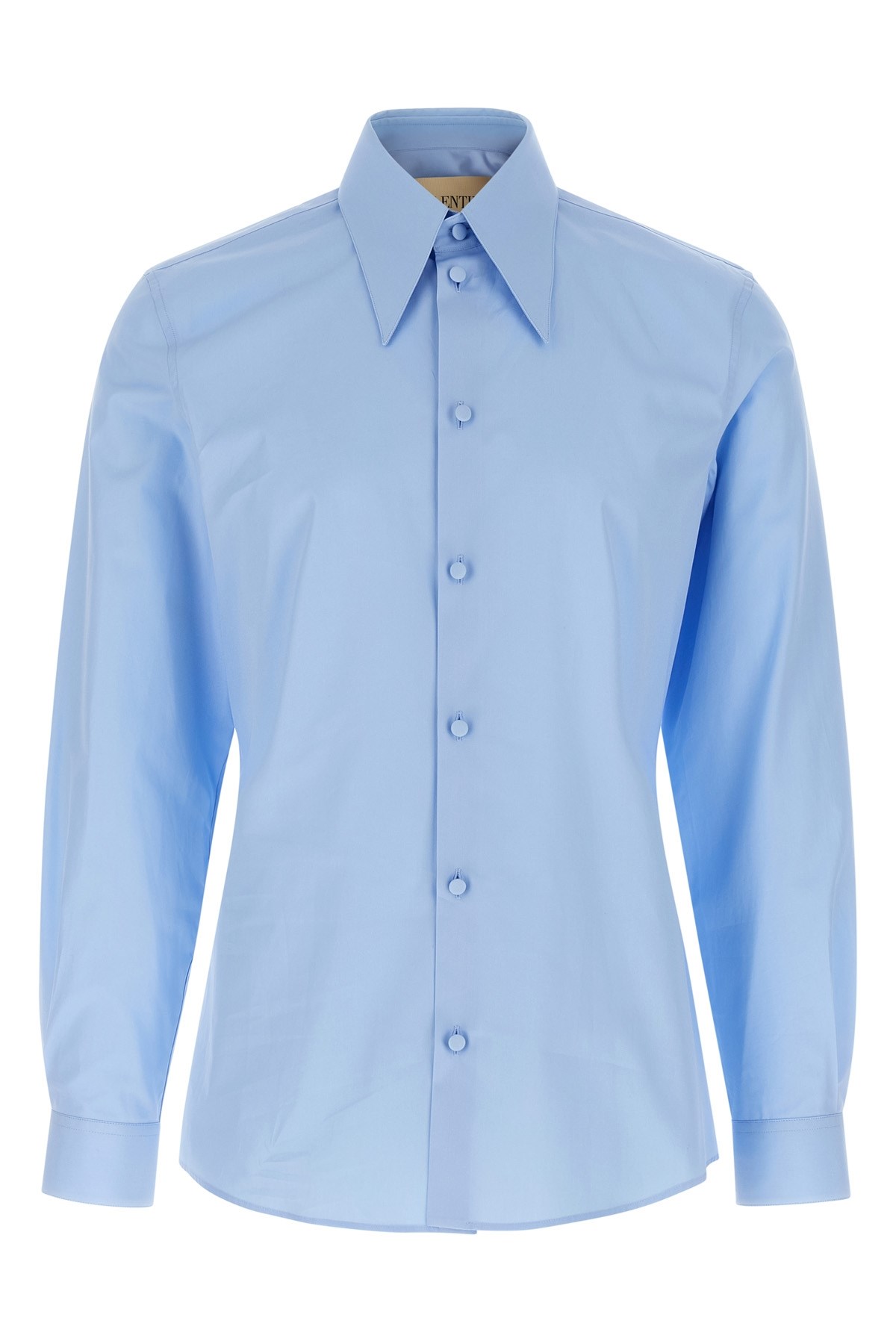 Valentino Garavani Cotton Shirt Shirt And Blouse Light Blue In Blue