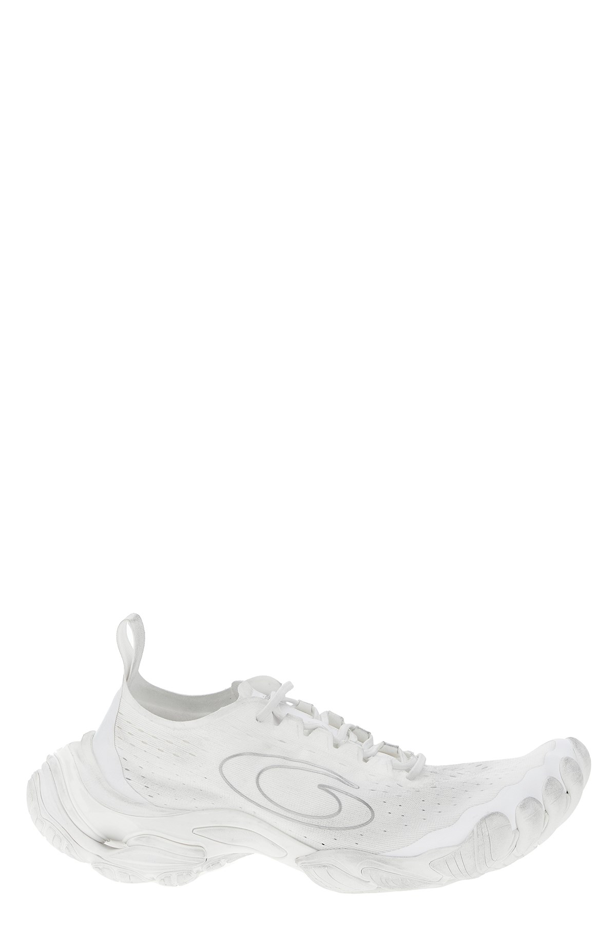 Balenciaga White Fabric Anatomic Sneakers In White