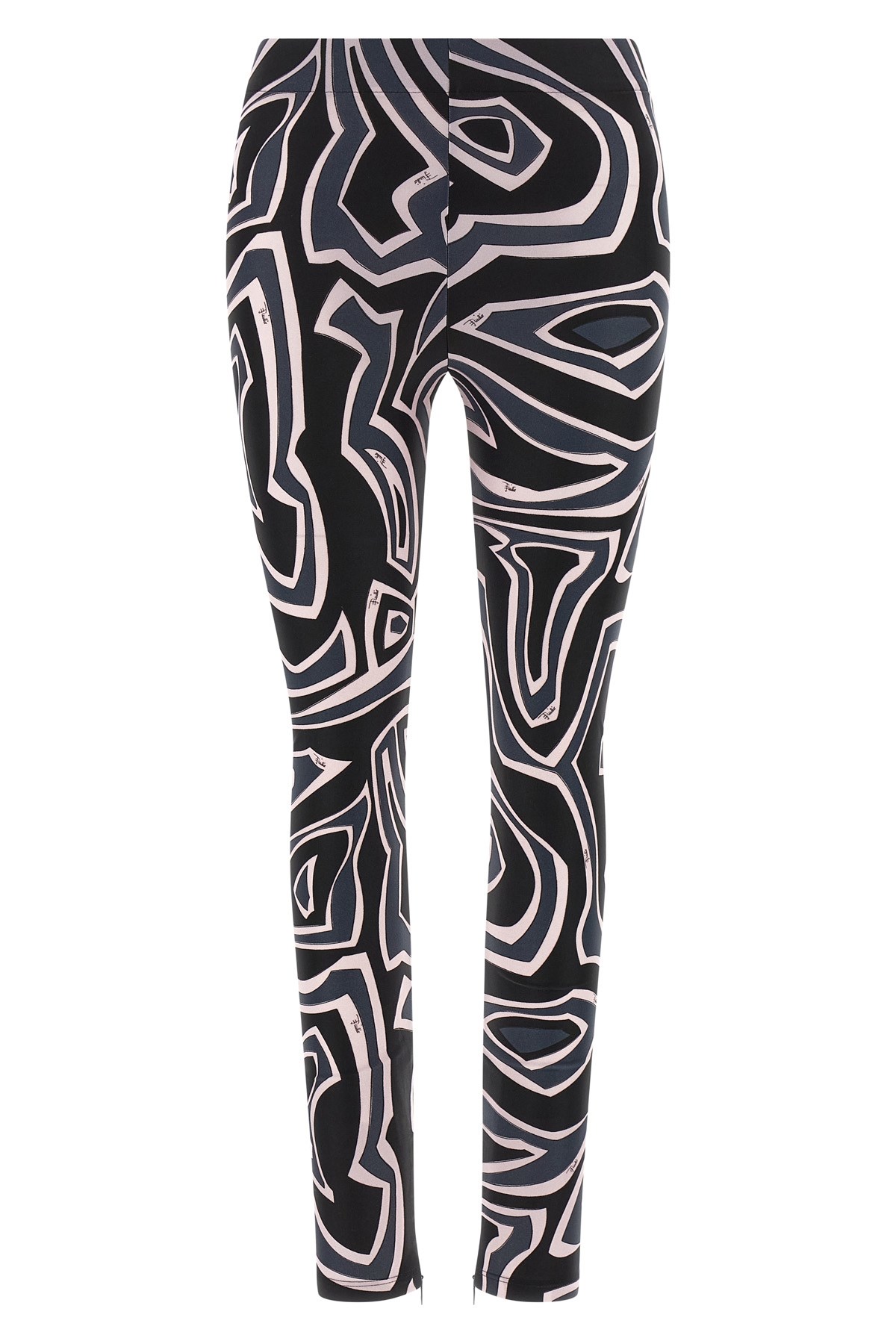 Pucci Abstract Pattern Stretch Fit Trousers In Black