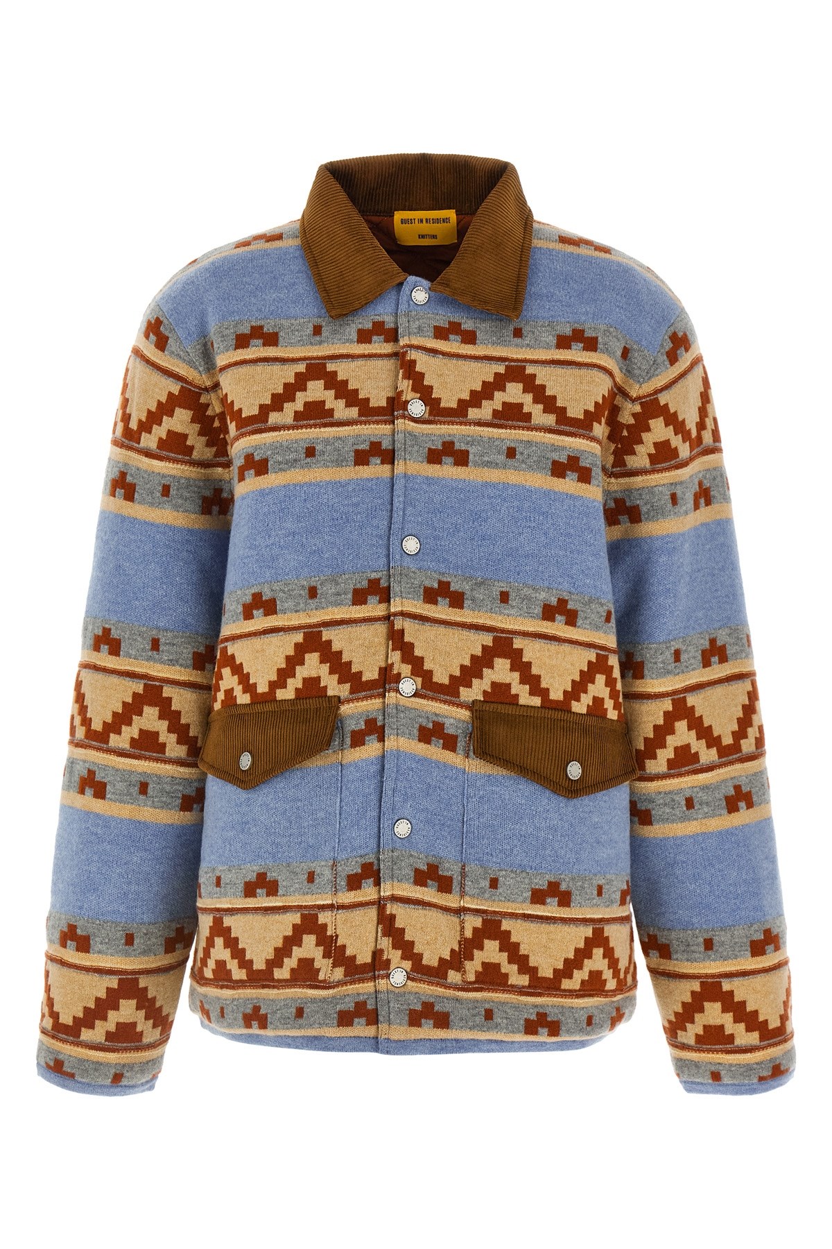 Guest In Residence Western Industry Quilted Wool And Cashmere-blend Jacket In Blue