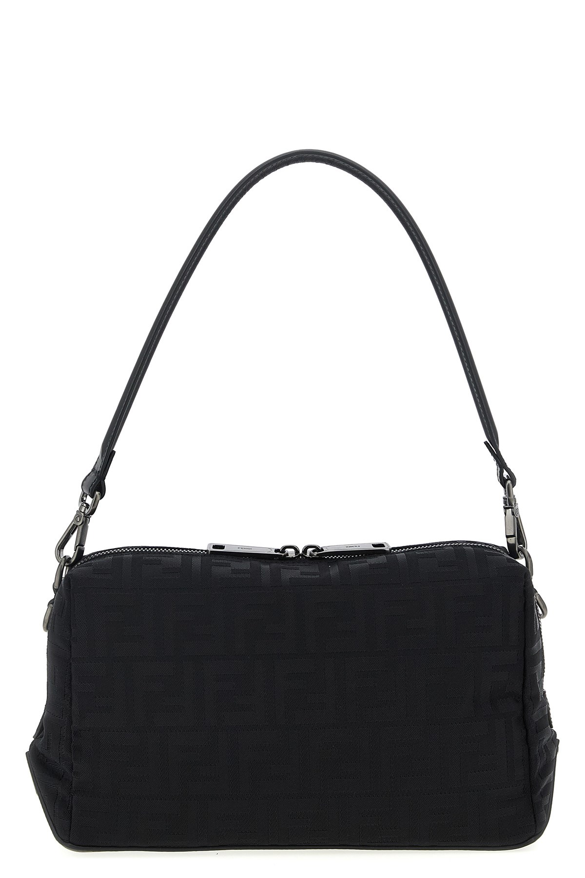 Fendi Lui Medium Squared Ff Shoulder Bags Black In Black