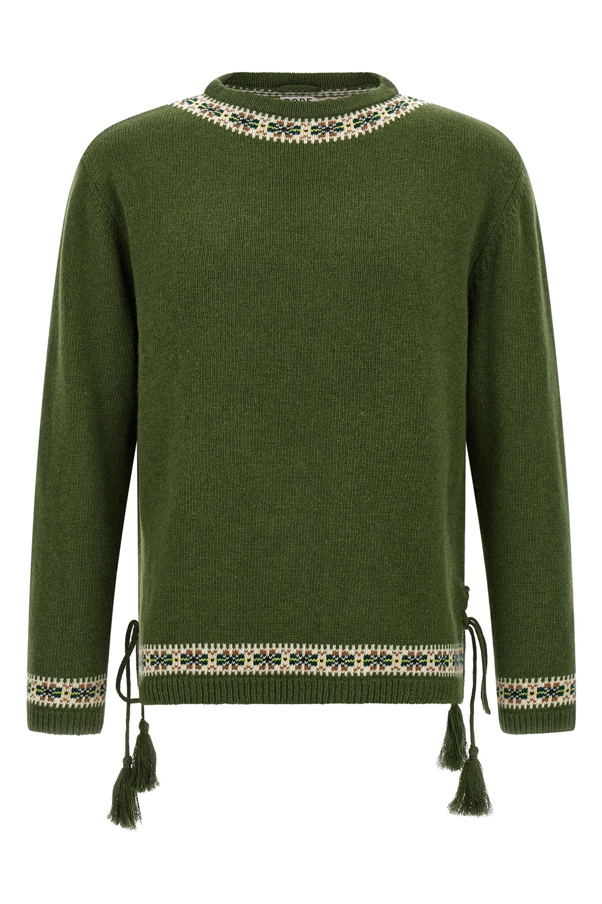 Bode Green Moritz Sweater In Green