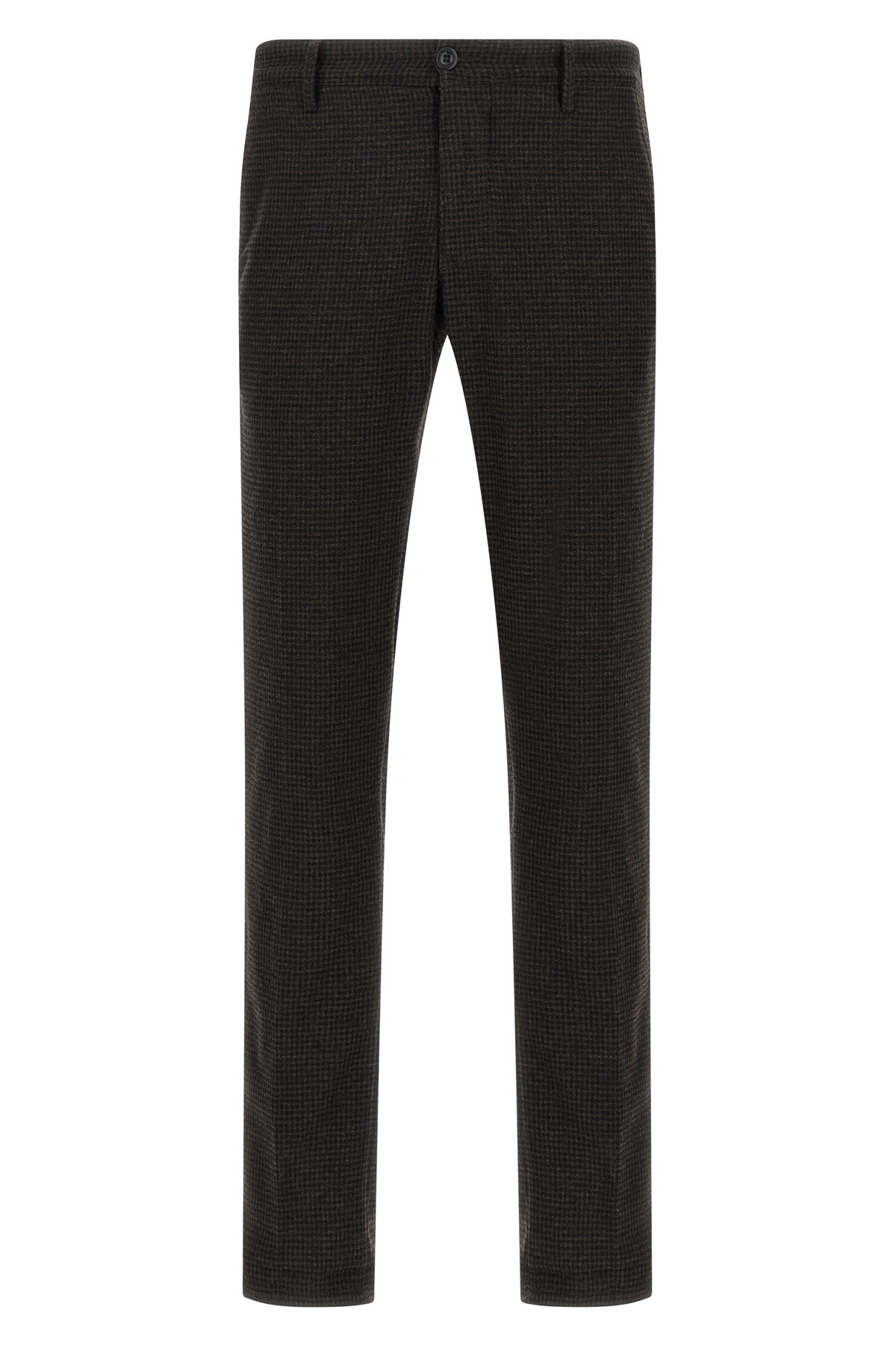 Incotex Vichy-patterned Trousers In Black