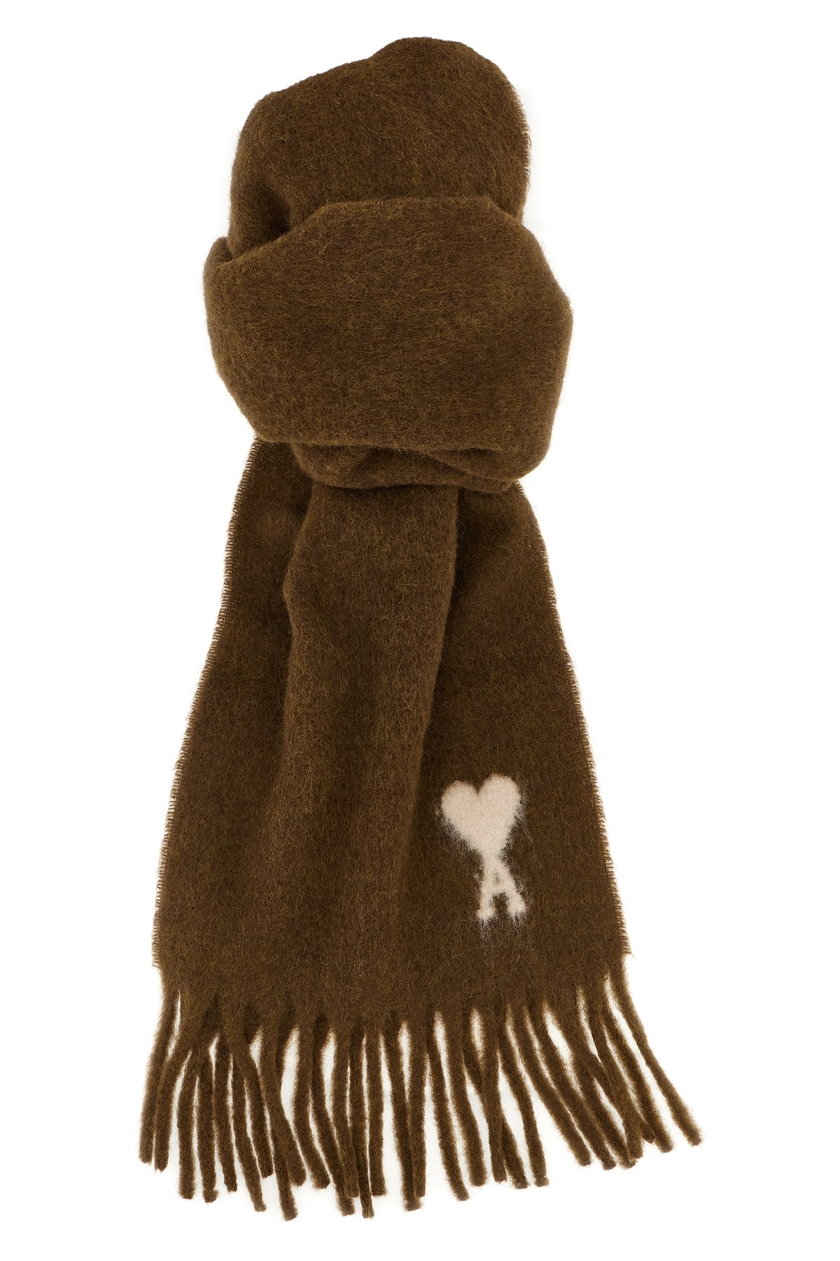 Ami Alexandre Mattiussi Ami De Coeur Scarf In Gold