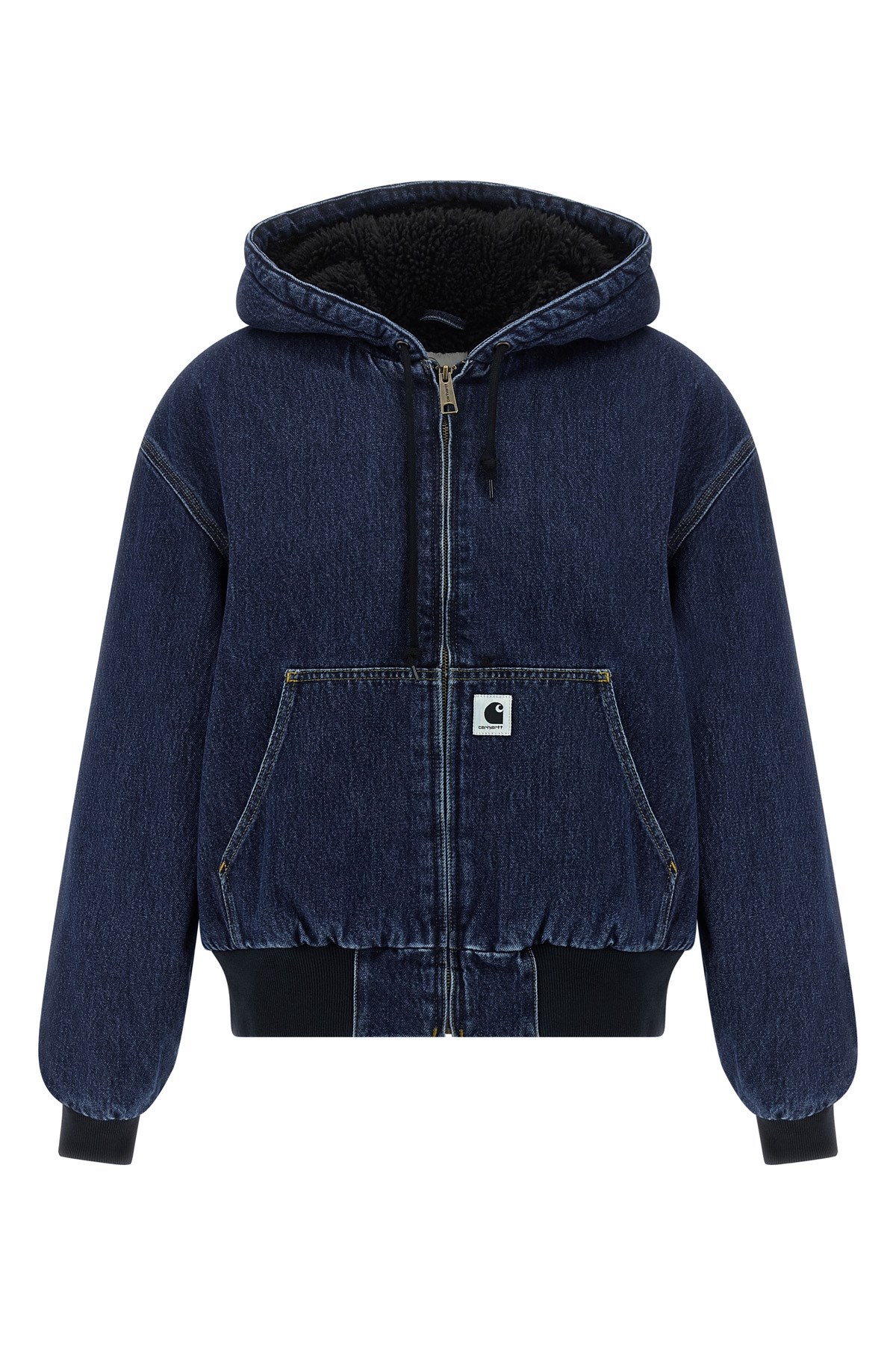 Carhartt Active Hooded Denim Jacket In Blue