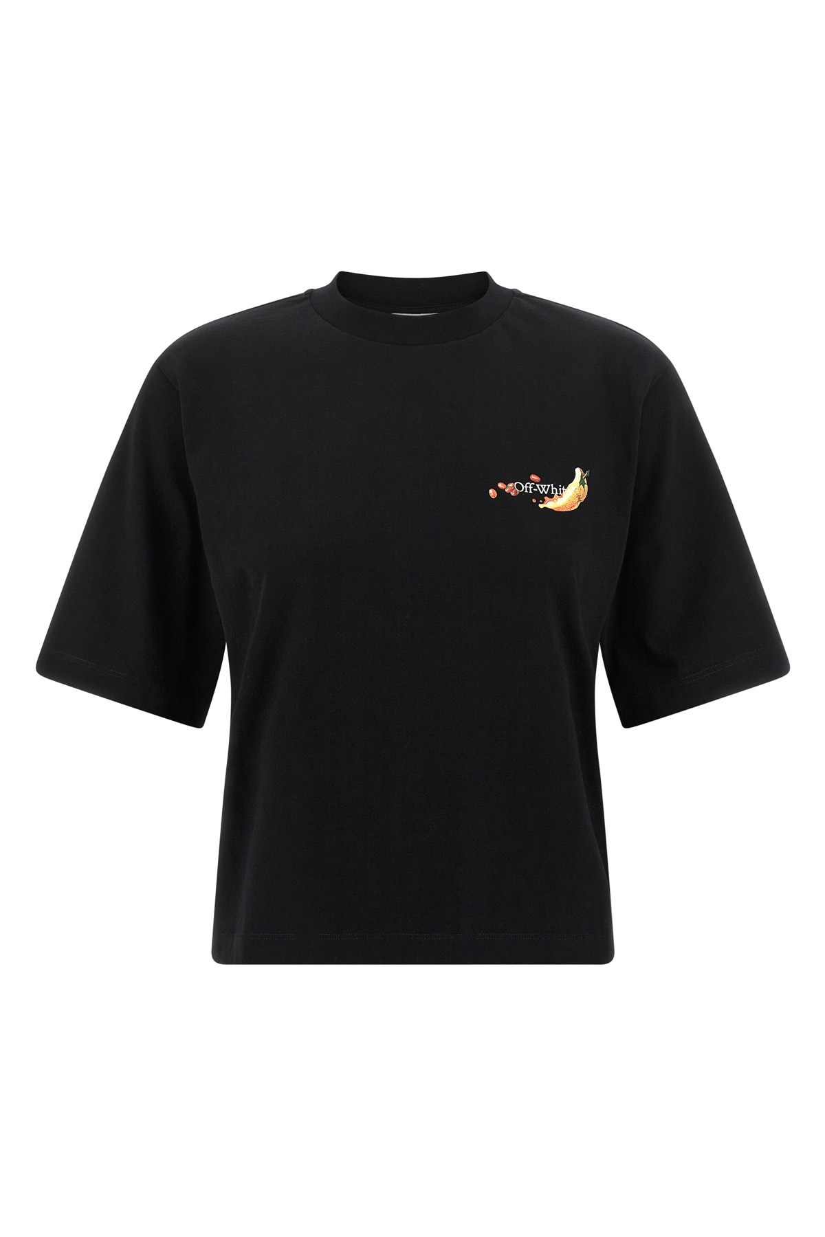 Off-white Graphic Arrow Fruit Design T-shirt In Black