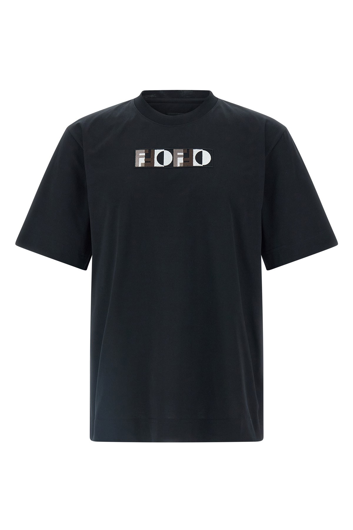 Fendi Optical Design Crew Neck T-shirt In Black