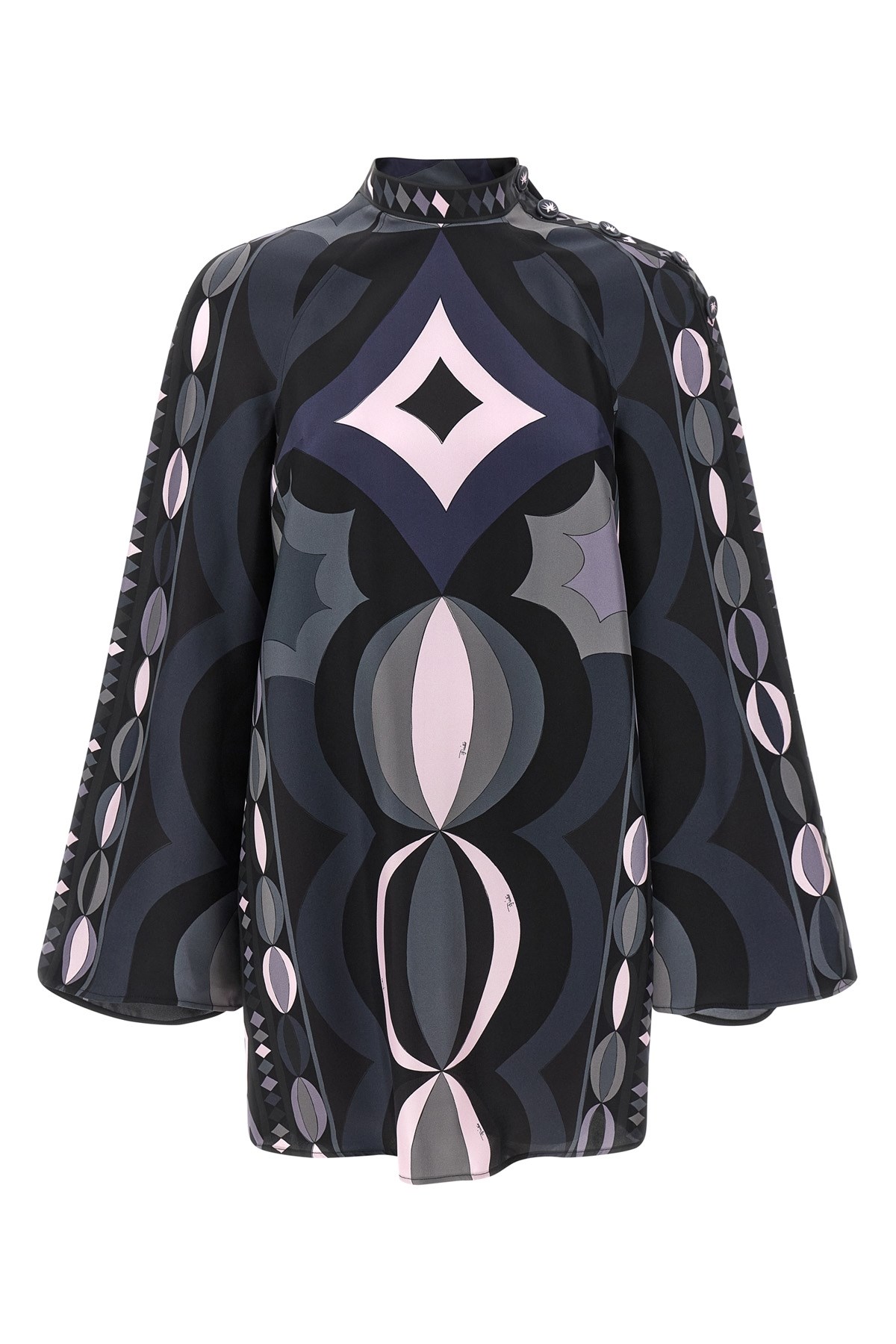 Pucci Patterned Dress Dresses Multicolor In Blue