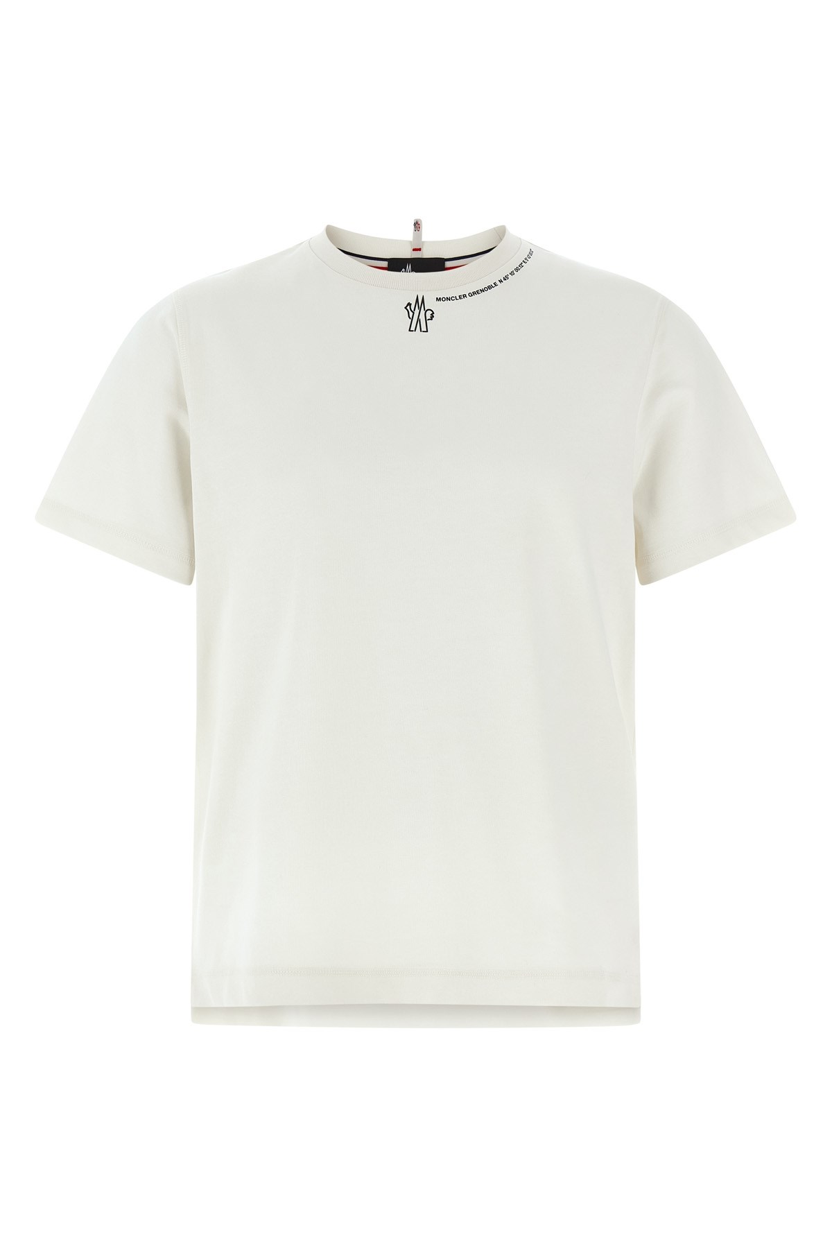 Moncler Crew Neck Printed Short Sleeve T-shirt In White
