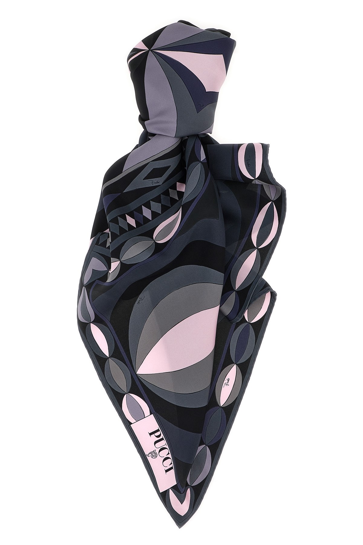 Pucci Patterned Scarf Scarves And Foulards Multicolor In Black