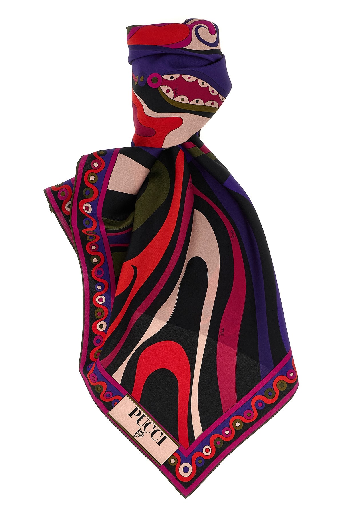 Pucci Patterned Scarf Scarves And Foulards Multicolor In Multi