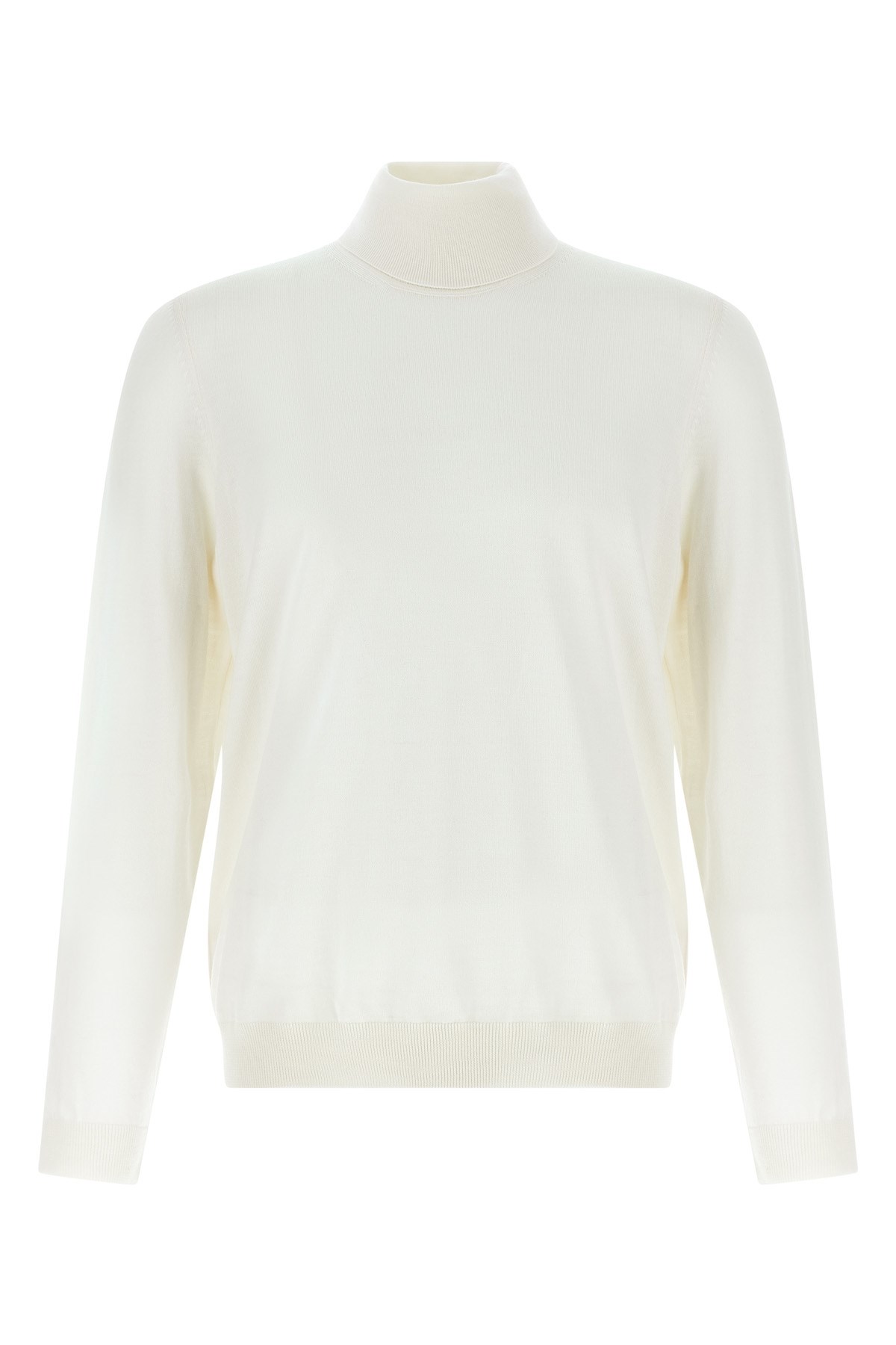 Hugo Boss Boss Musso Virgin Wool Turtleneck Sweater In White