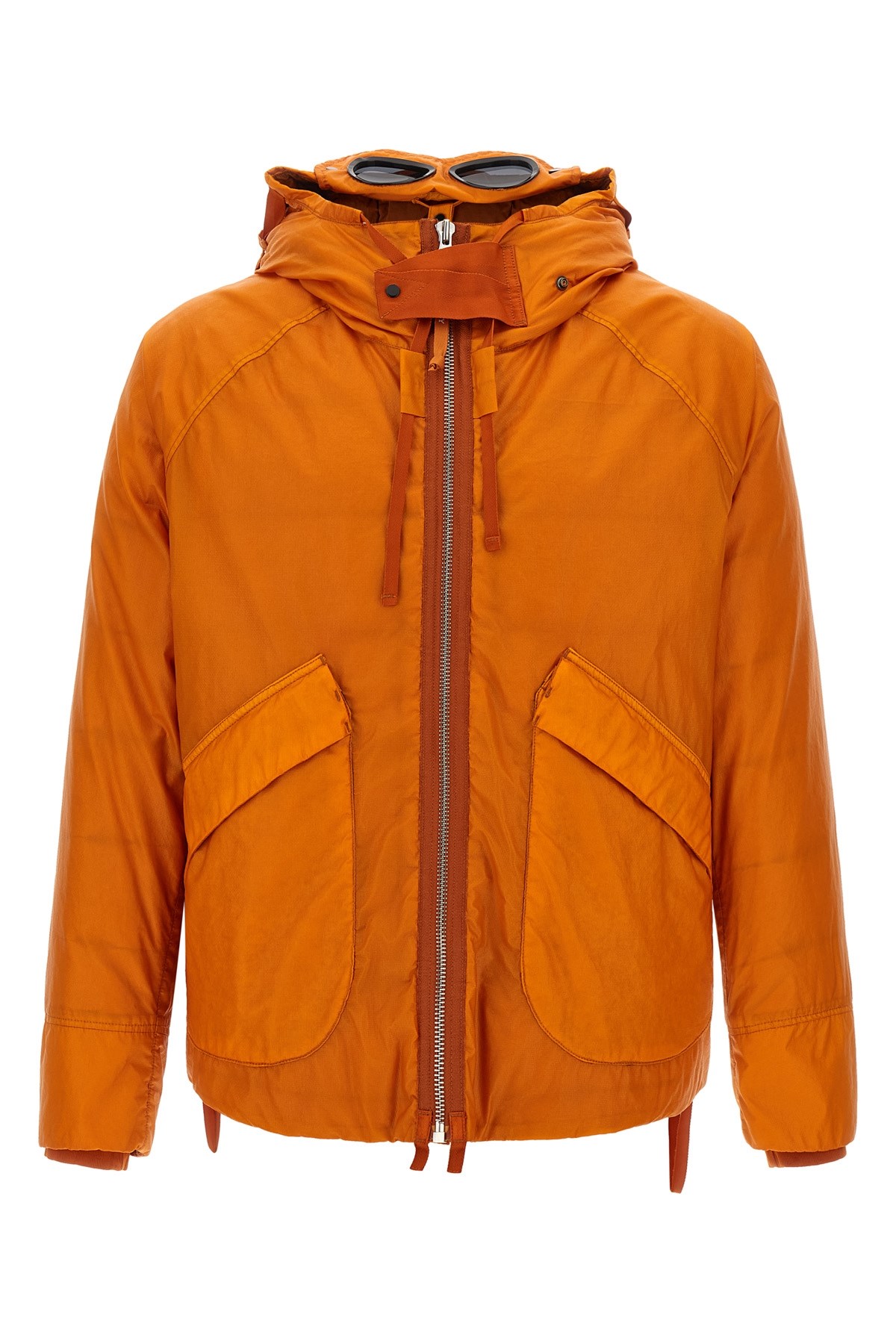 C.p. Company Opal Goggle Down Jacket In Orange