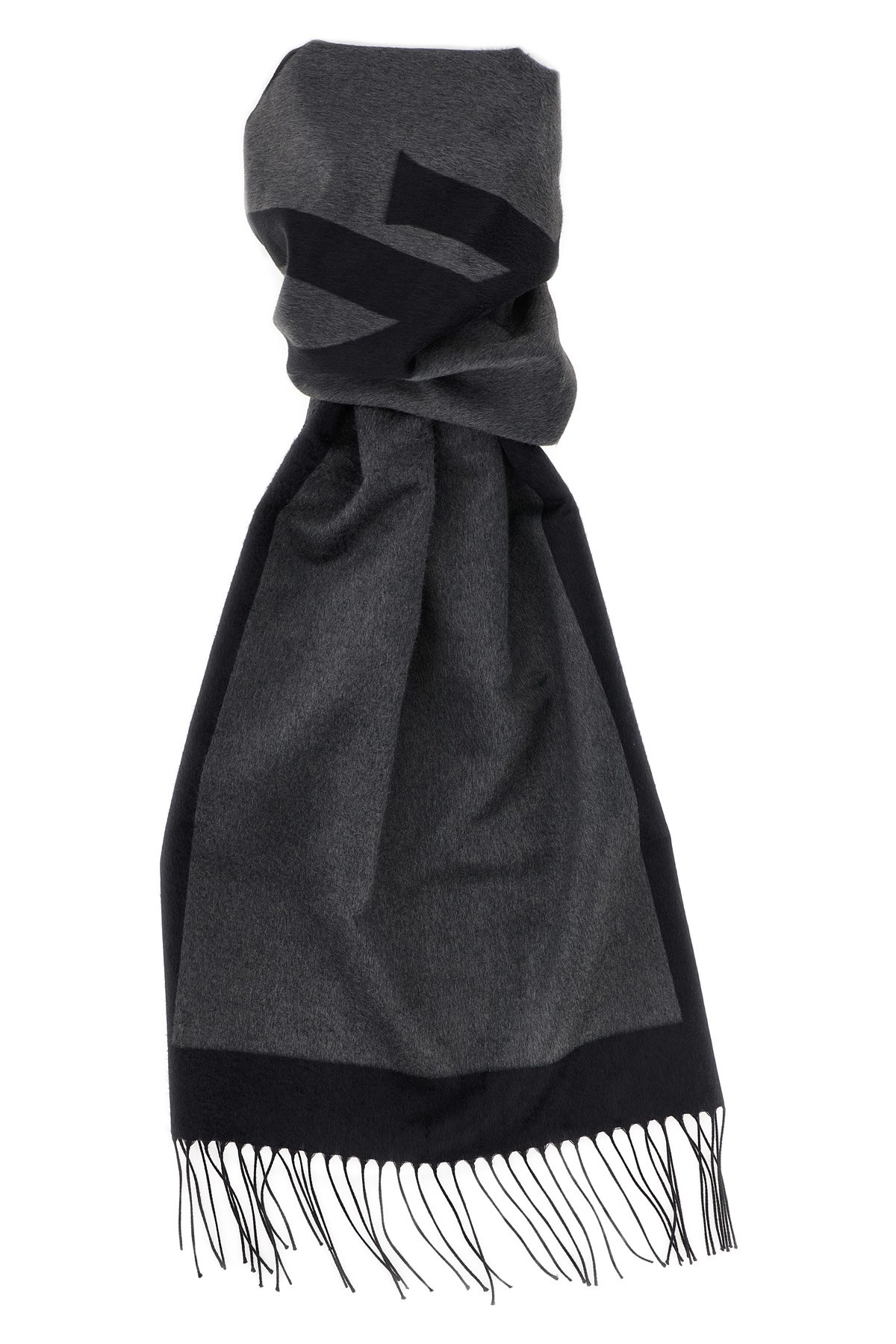 Saint Laurent 'cassandre' Scarf In Gray