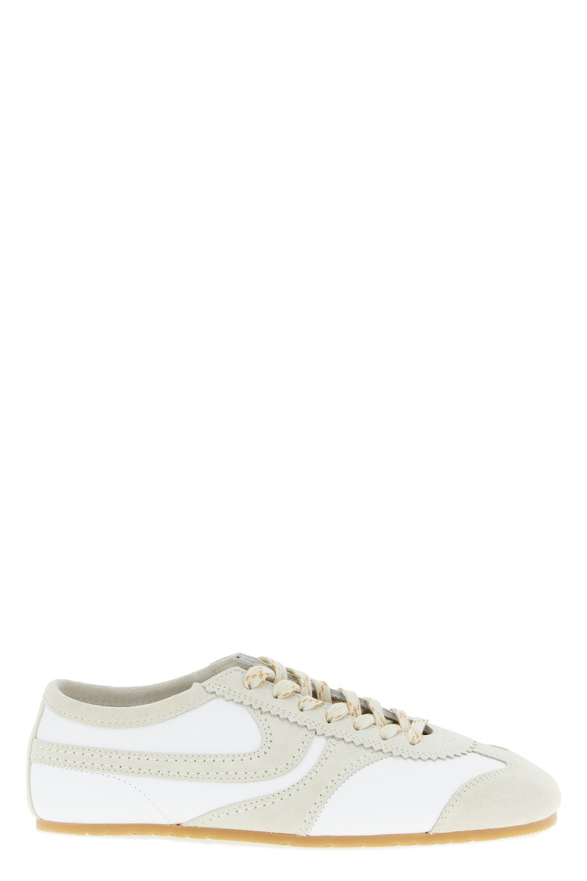 Dries Van Noten Leather And Suede Low Profile Sneakers In Multi