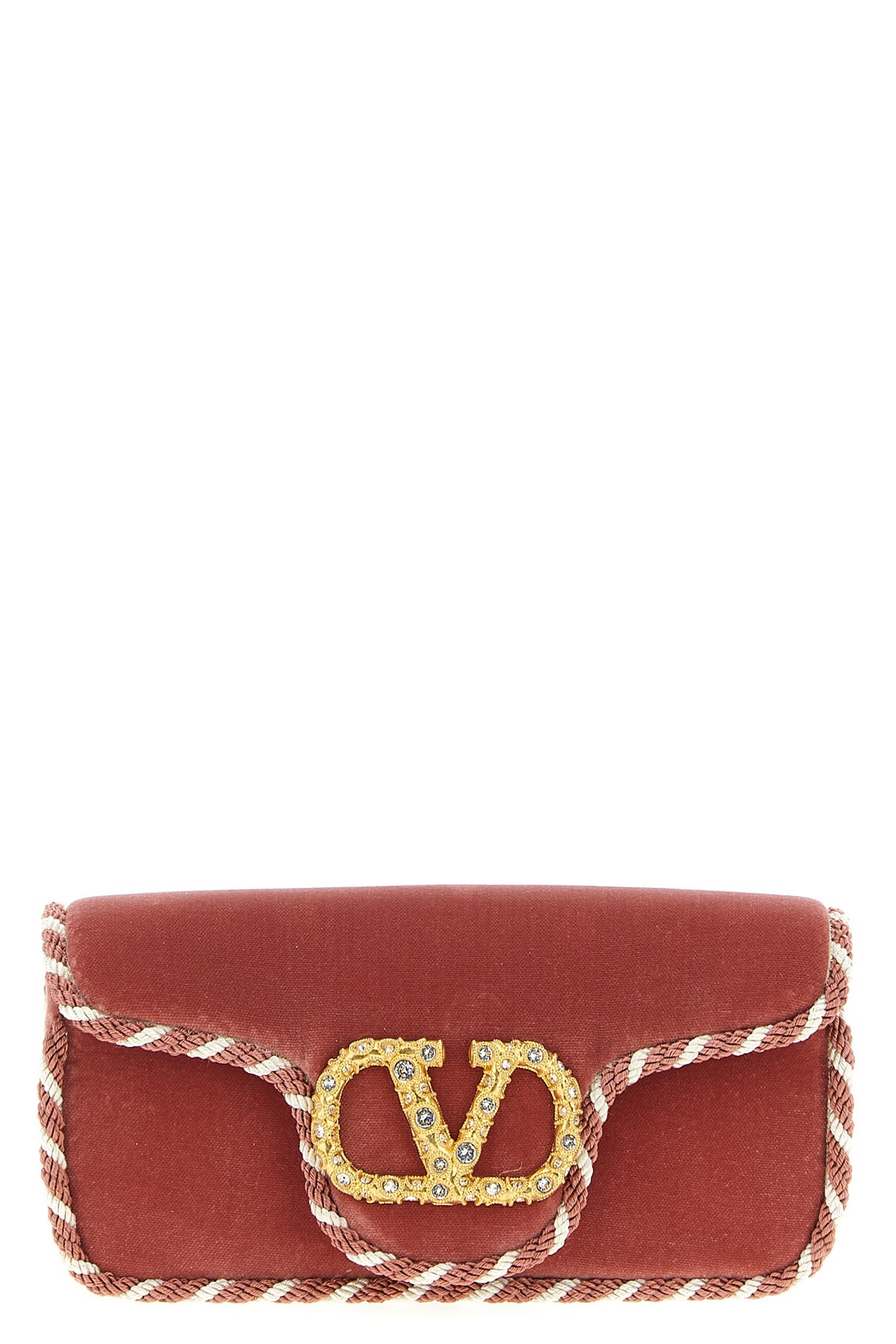 Valentino Pink Loco Crossbody Bag In Brown