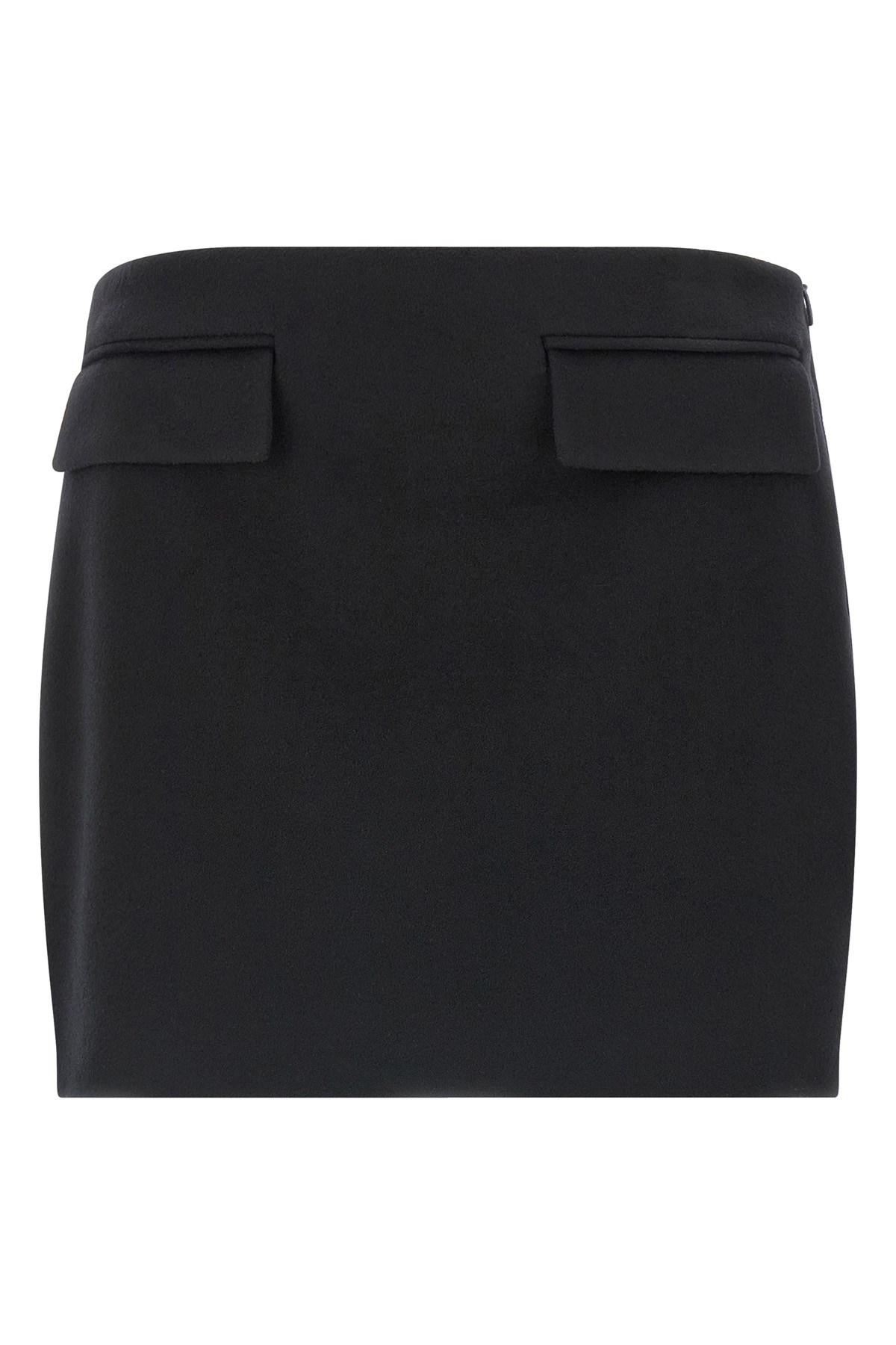 Ferragamo Flap-pocket Mini Skirt In Black