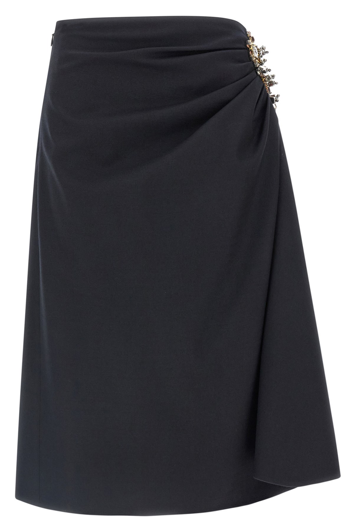 Dries Van Noten Women Sovora Emb 2193 W.w. Skirt Navy In Blue