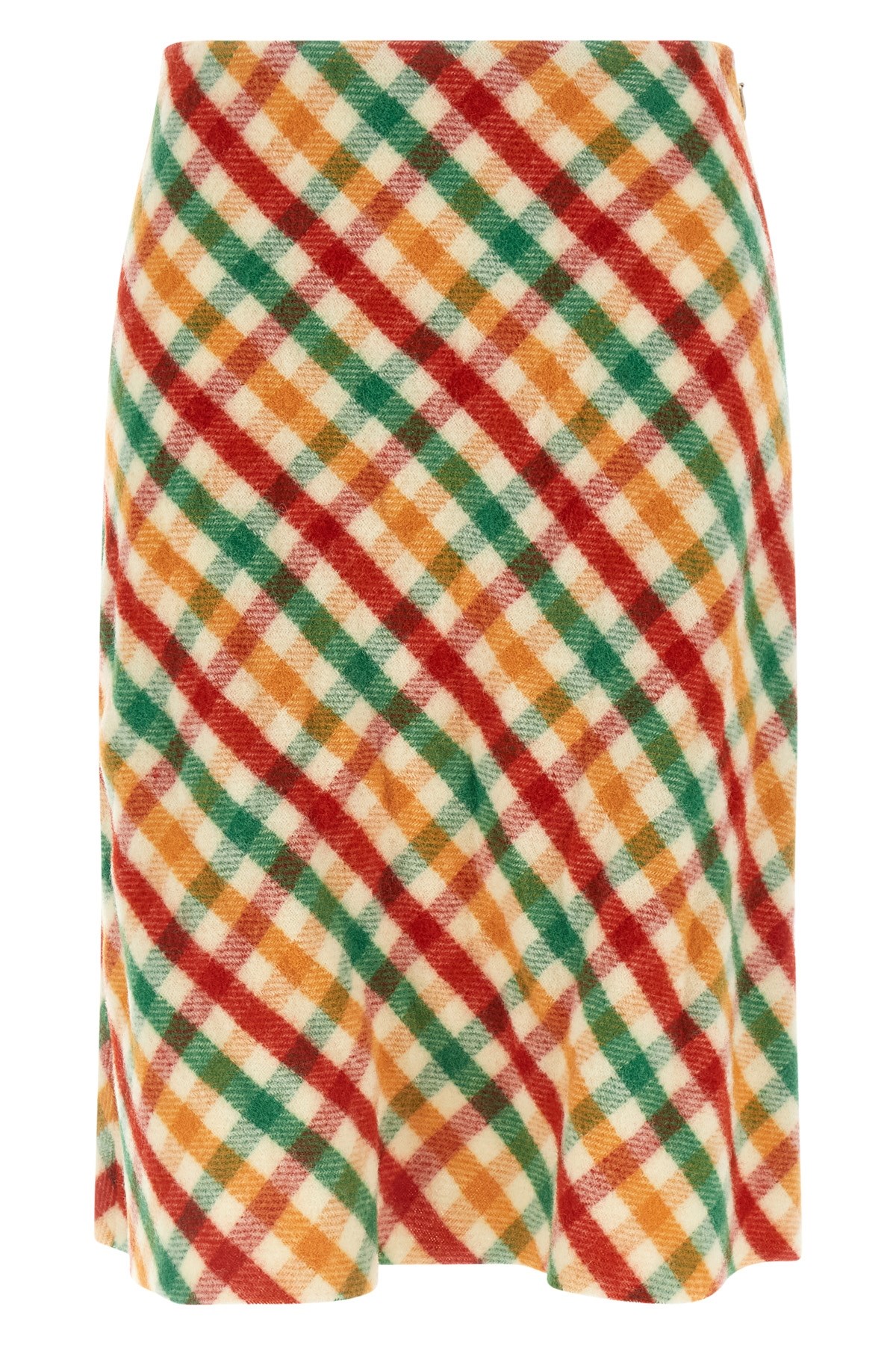 Miu Miu Check Skirt In Multi