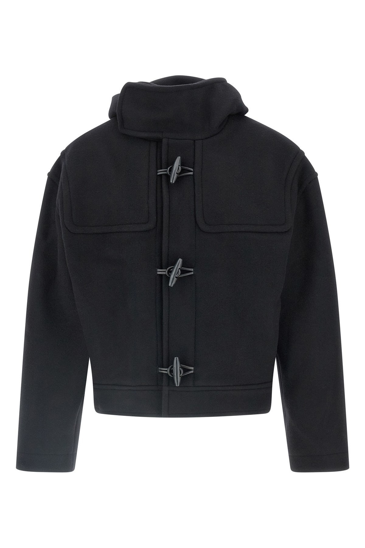Jacquemus Cabana Duffle Coat With Hood And Long Sleeves In Blue