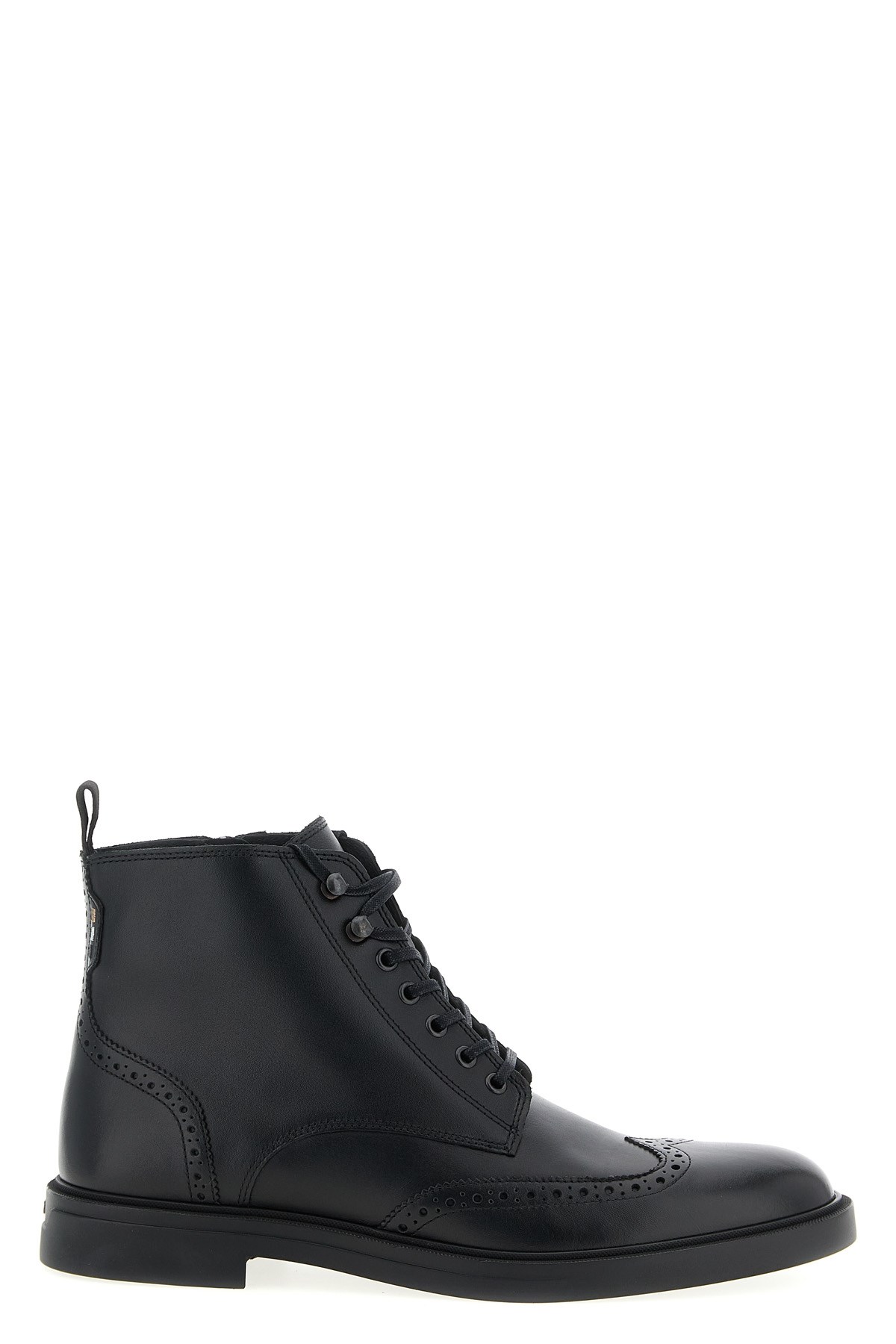Hugo Boss 'calev_halb' Combat Boots In Black
