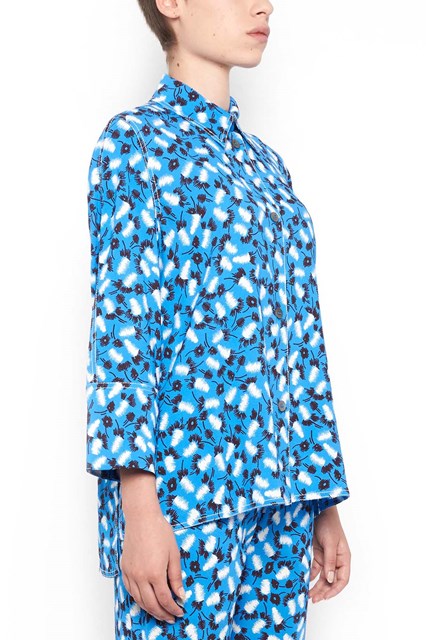 'Plume' printed all over viscose shirt