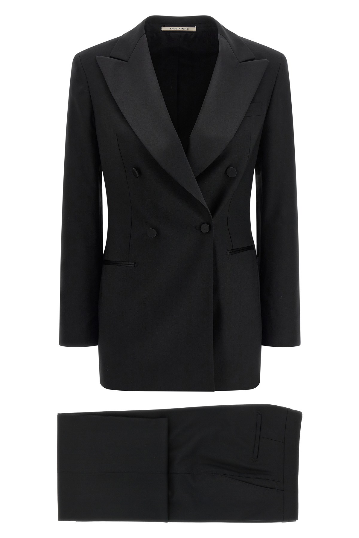 Tagliatore Clarita Tuxedo Dress In Black
