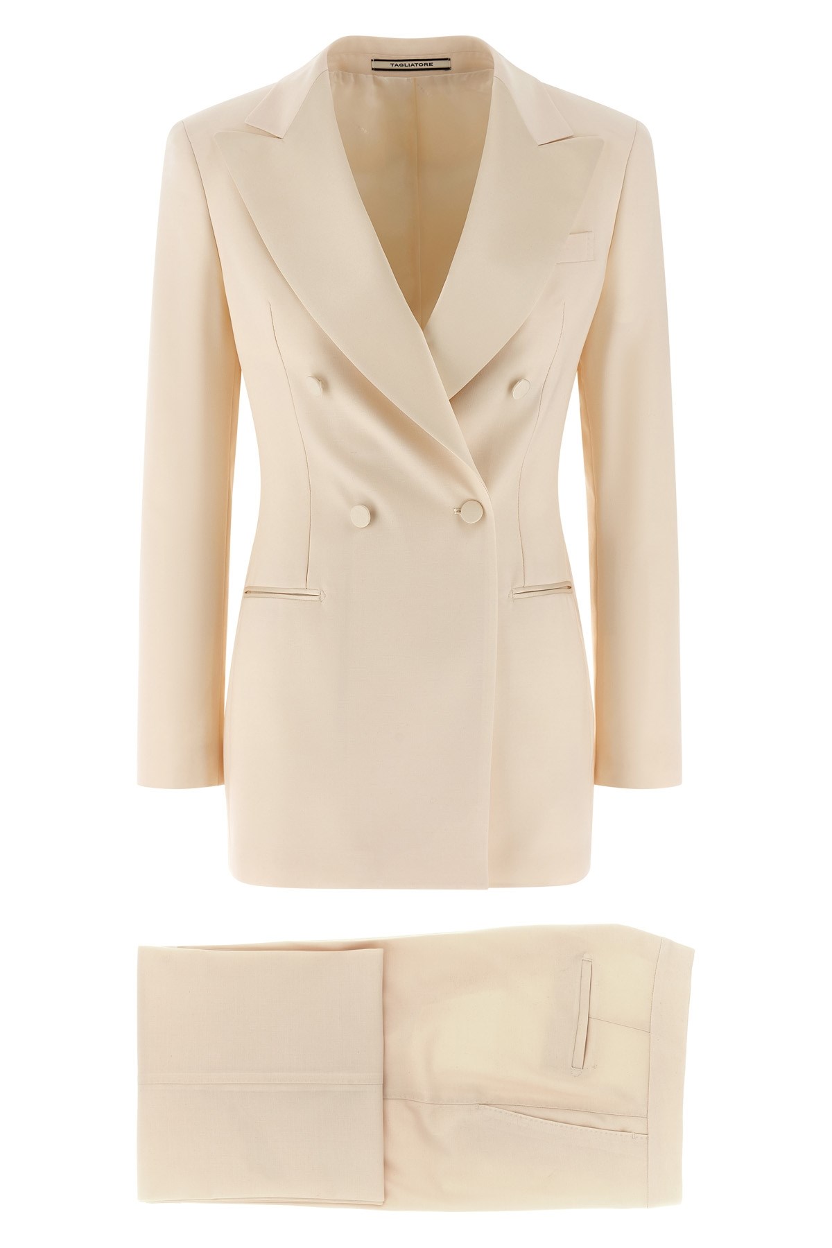 Tagliatore Clarita Tuxedo Dress In Nude